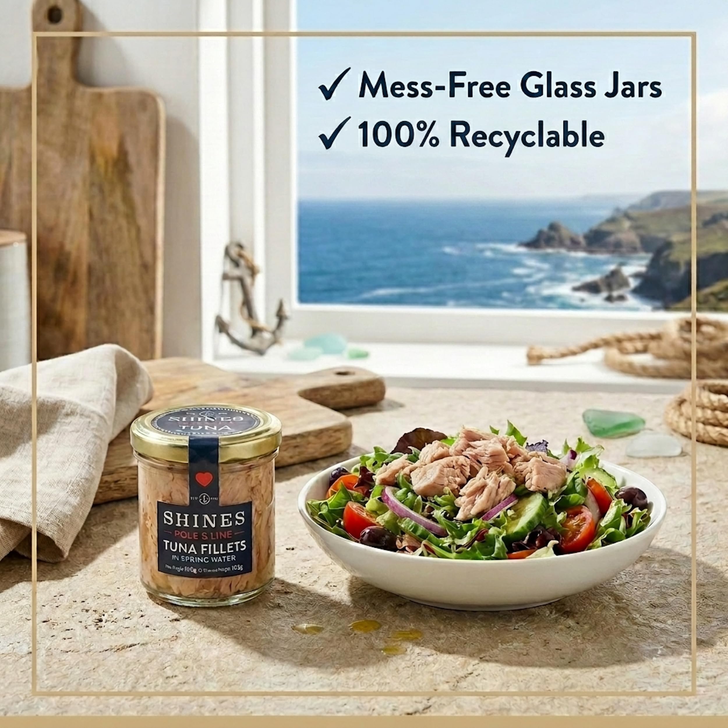 Shines Wild Skipjack Tuna in Spring Water - 3 x 150g Jars | Pole & Line Caught 4