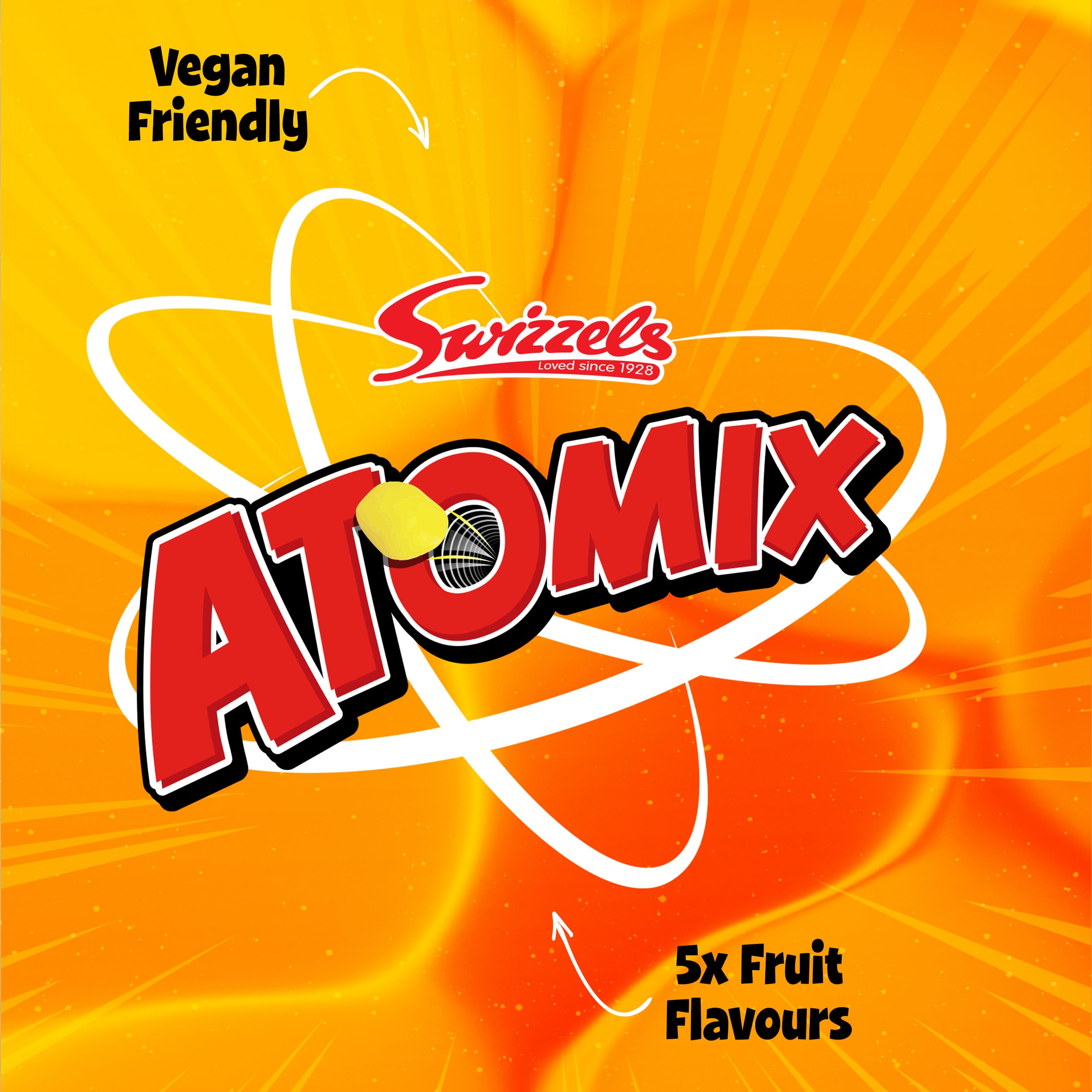 Swizzels Sour Atomix Refreshers - Tangy Fruit Flavour Chewy Sweets | 110g Bag 5