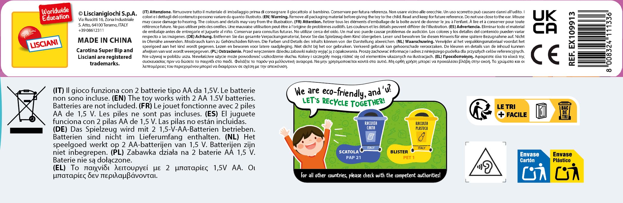 Lisciani Carotina Baby - Musical Interactive Animal Trainer Table for 6+ Months 4