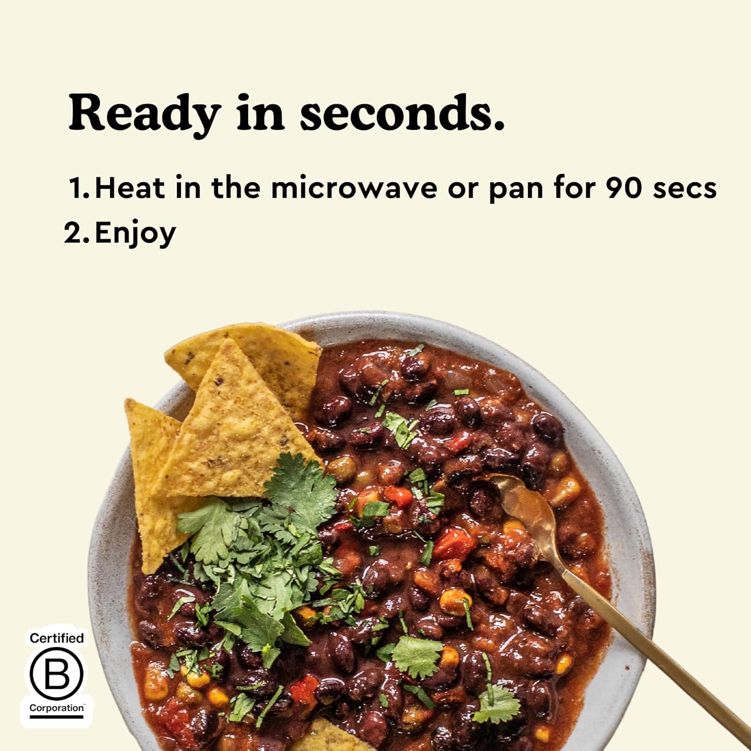 Fiid Mexican Black Bean Chilli - 3 x 100% Natural Vegan Microwave Ready Meals 6