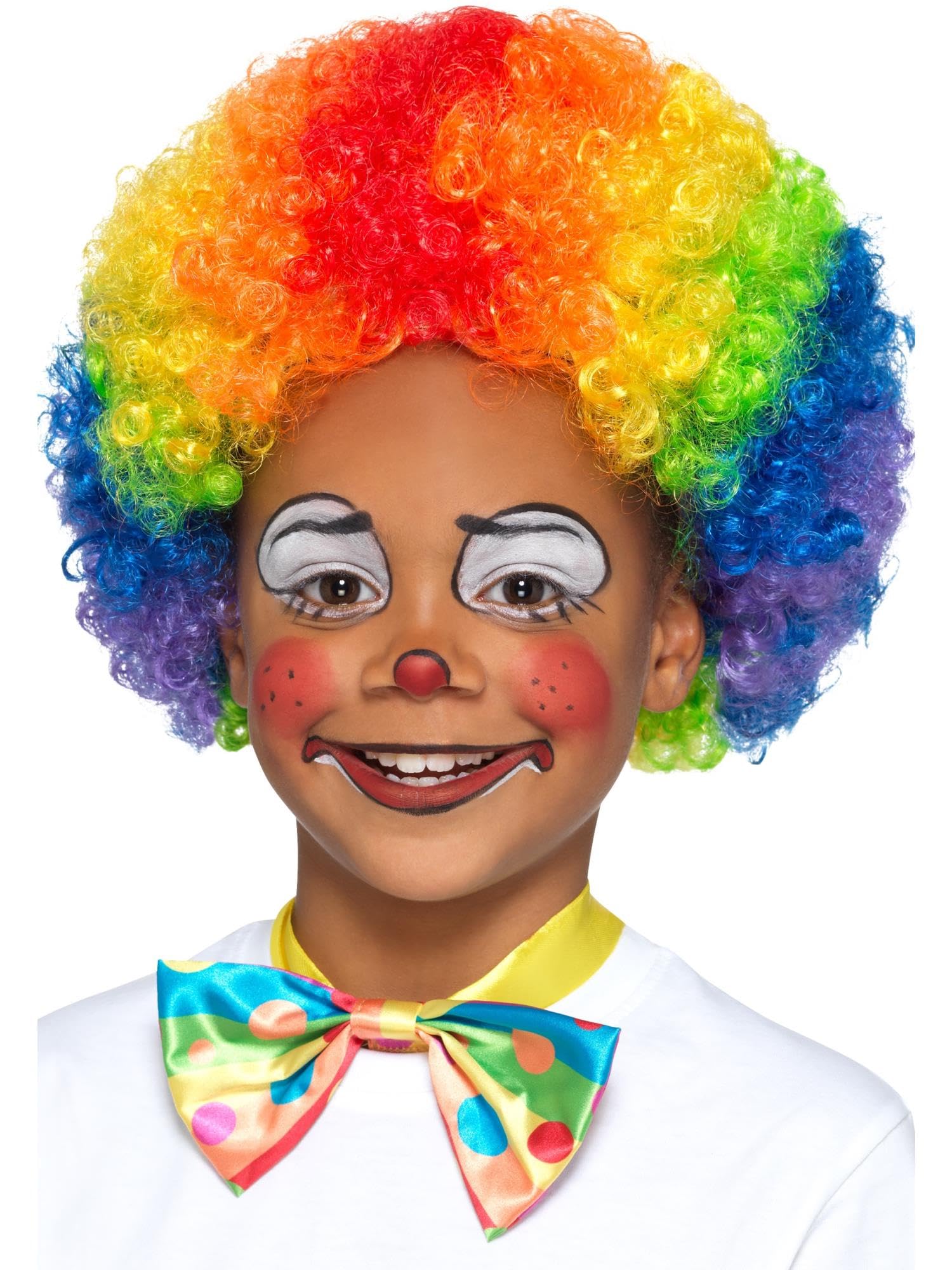Smiffys Kids Multi-Coloured Clown Wig for Fancy Dress 4