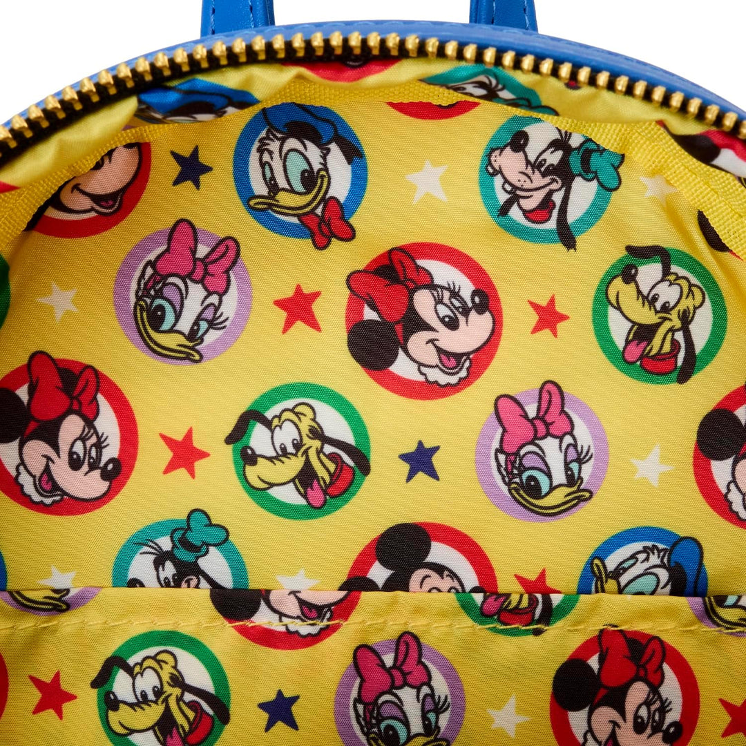 Loungefly Disney Mickey and Friends Classic Mini Backpack (Mickey Mouse Applique)