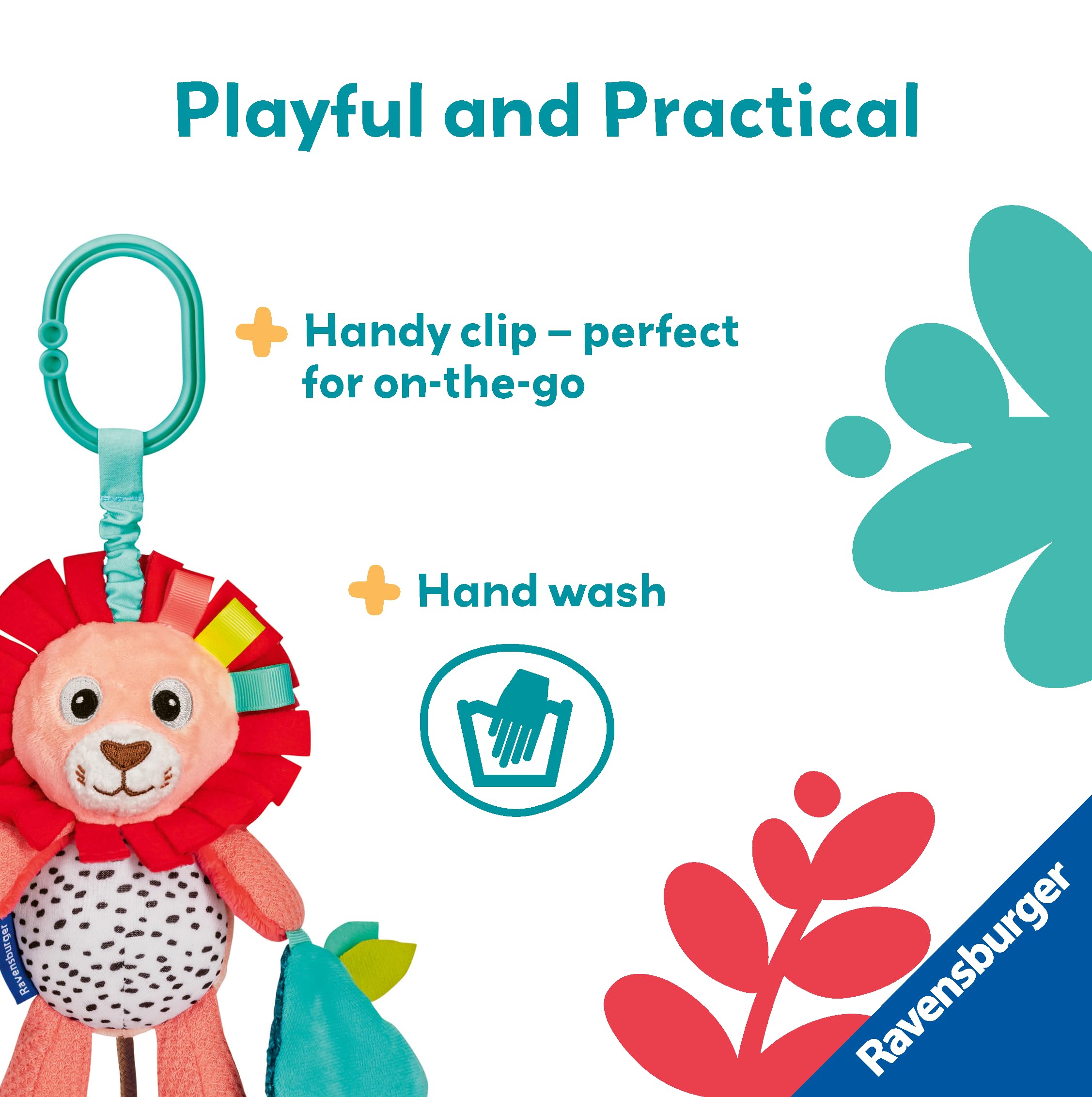 Ravensburger Play+ Cuddle & Play Lion - Sensory Baby Toy for 0 Months Up 4