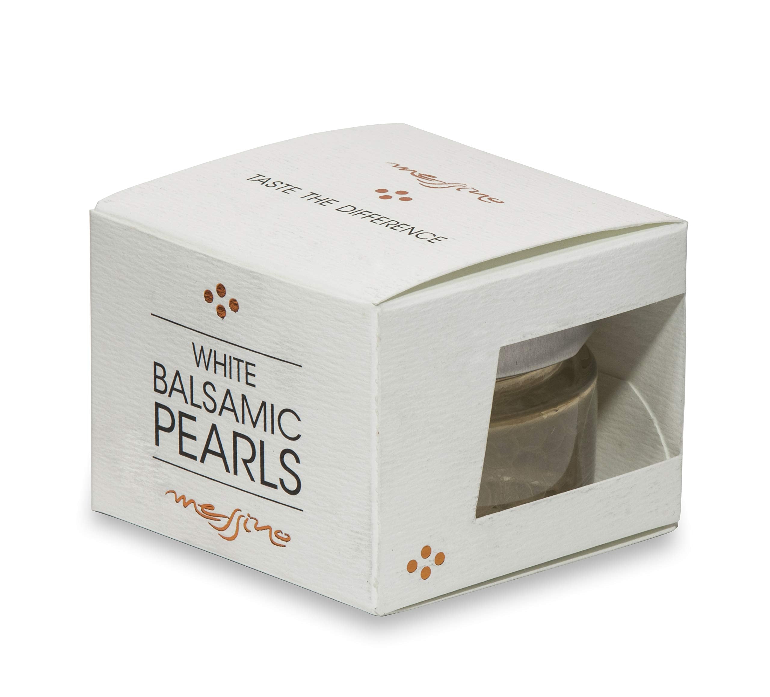 messino White Balsamic Pearls - 50ml Bursting Drops for Salads | Vegan & Natural