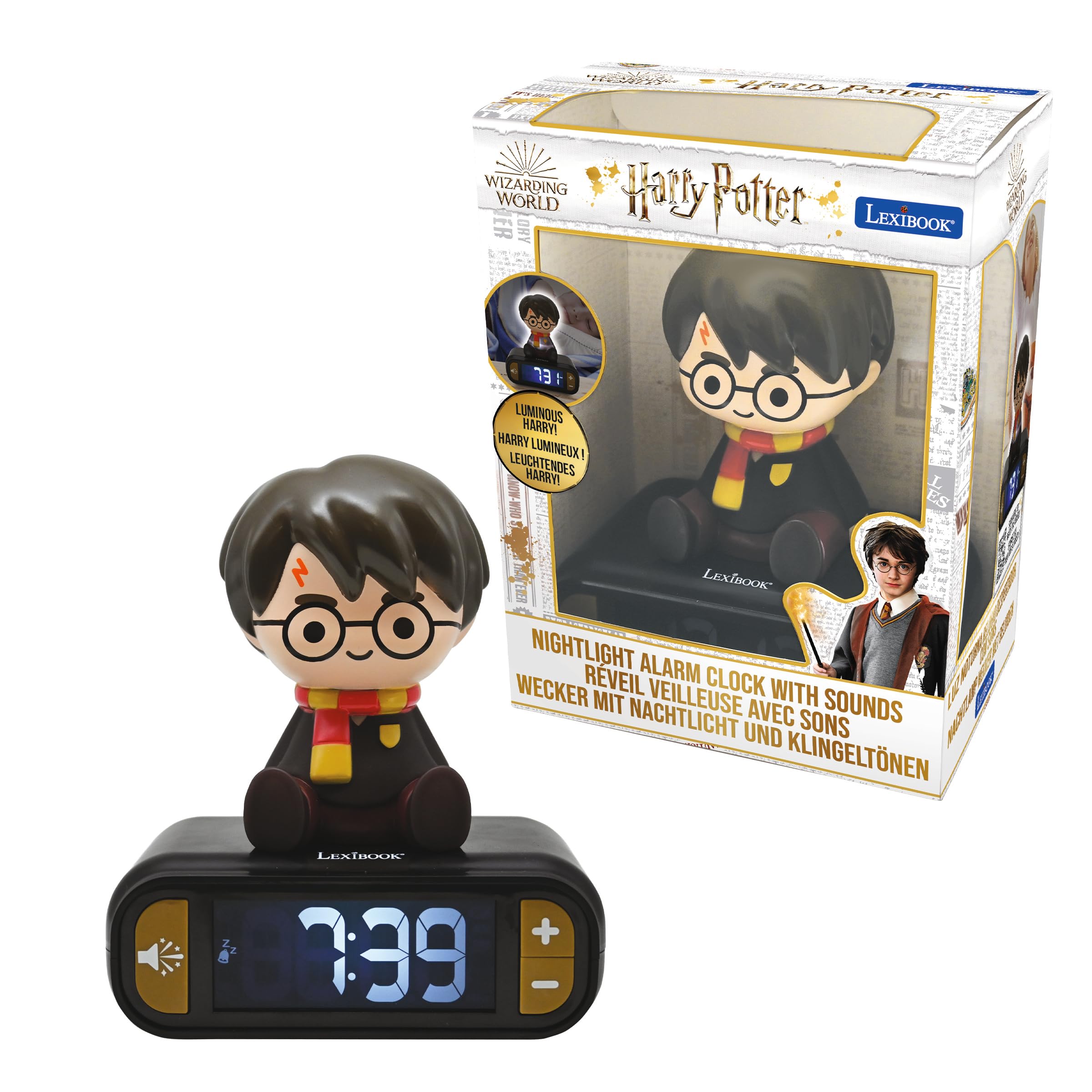 LEXIBOOK Harry Potter Digital Alarm Clock with Night Light and Snooze Function