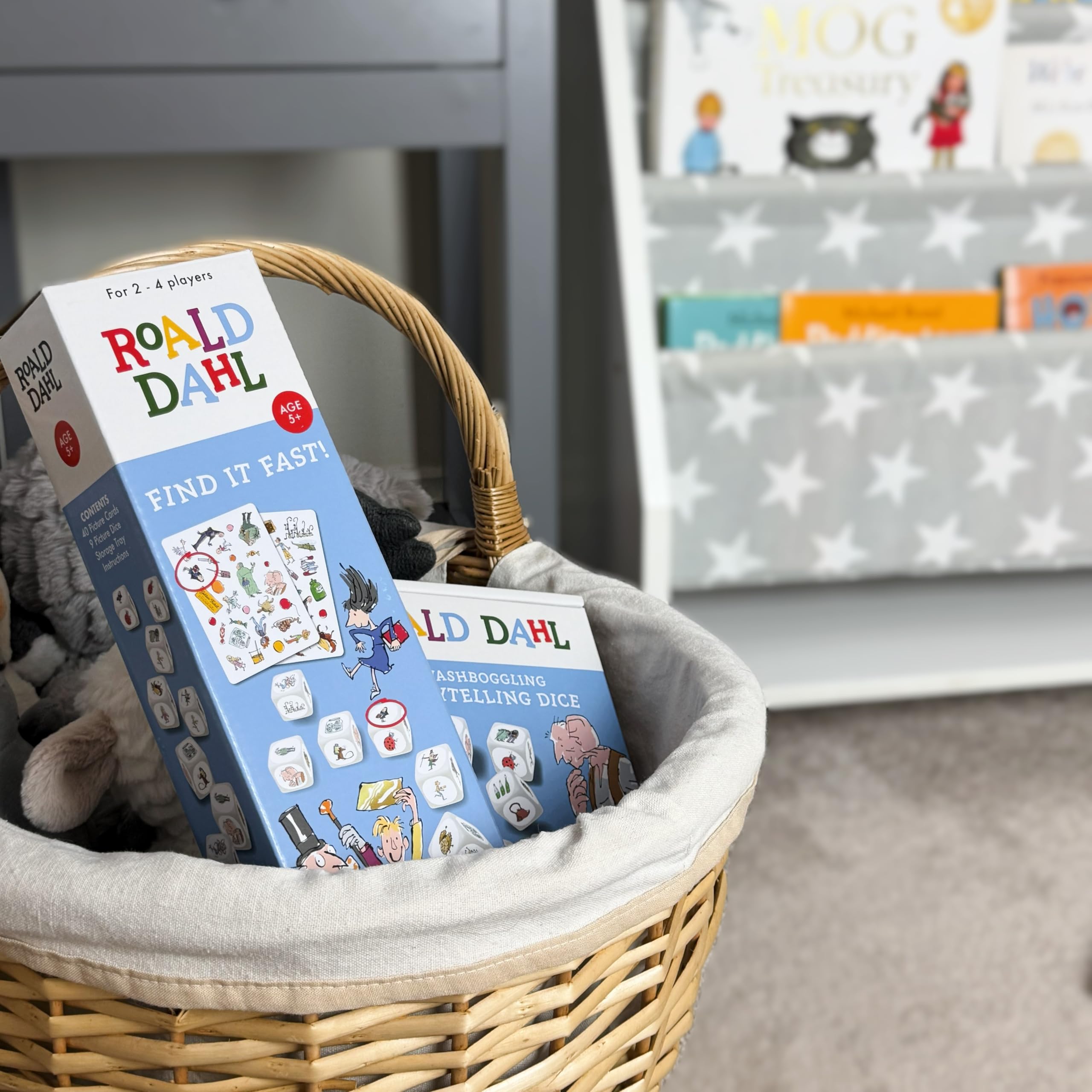Paul Lamond Roald Dahl Find It Fast Card Game - Ages 5+, 2-4 Players, Family Dice Game 5