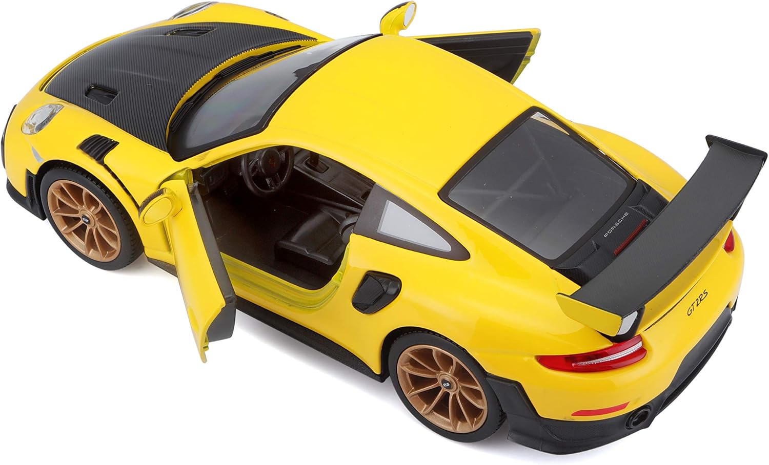 Maisto 1:24 Porsche 911 GT2 RS Diecast Model Car - Yellow and Black 6