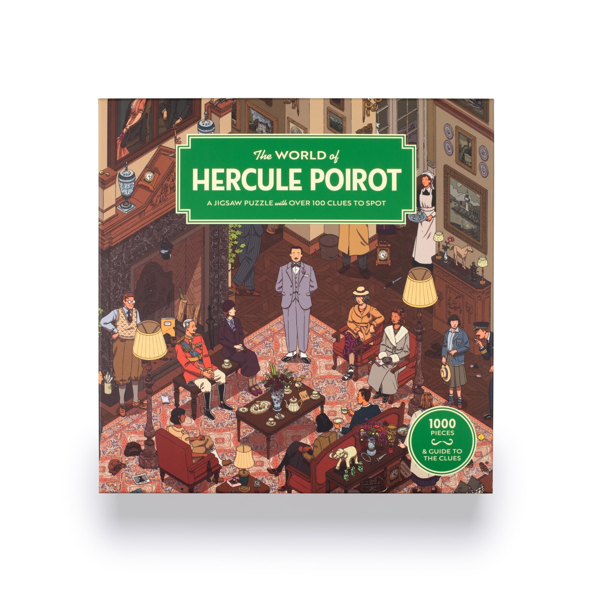 Laurence King The World of Hercule Poirot Jigsaw Puzzle - 1000 Pieces | 48.5 x 68 cm