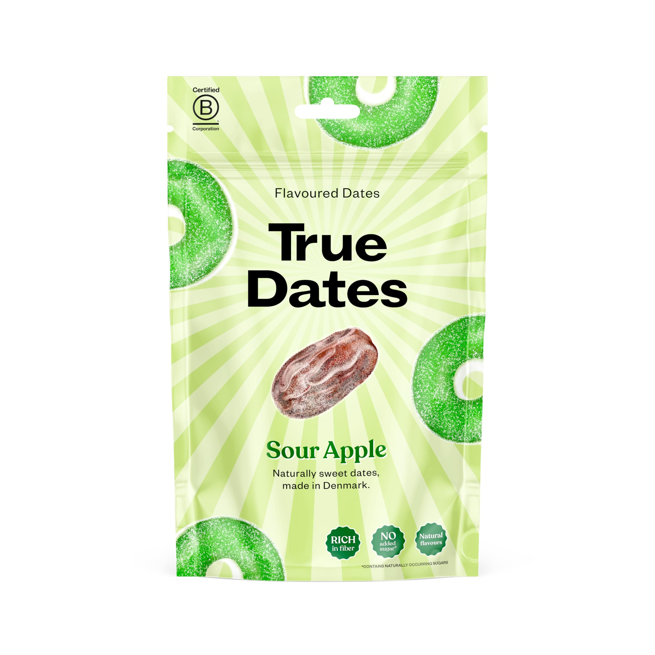True Gum True Dates - Sour Apple Flavored Dates | Rich in Fiber | 100g 1