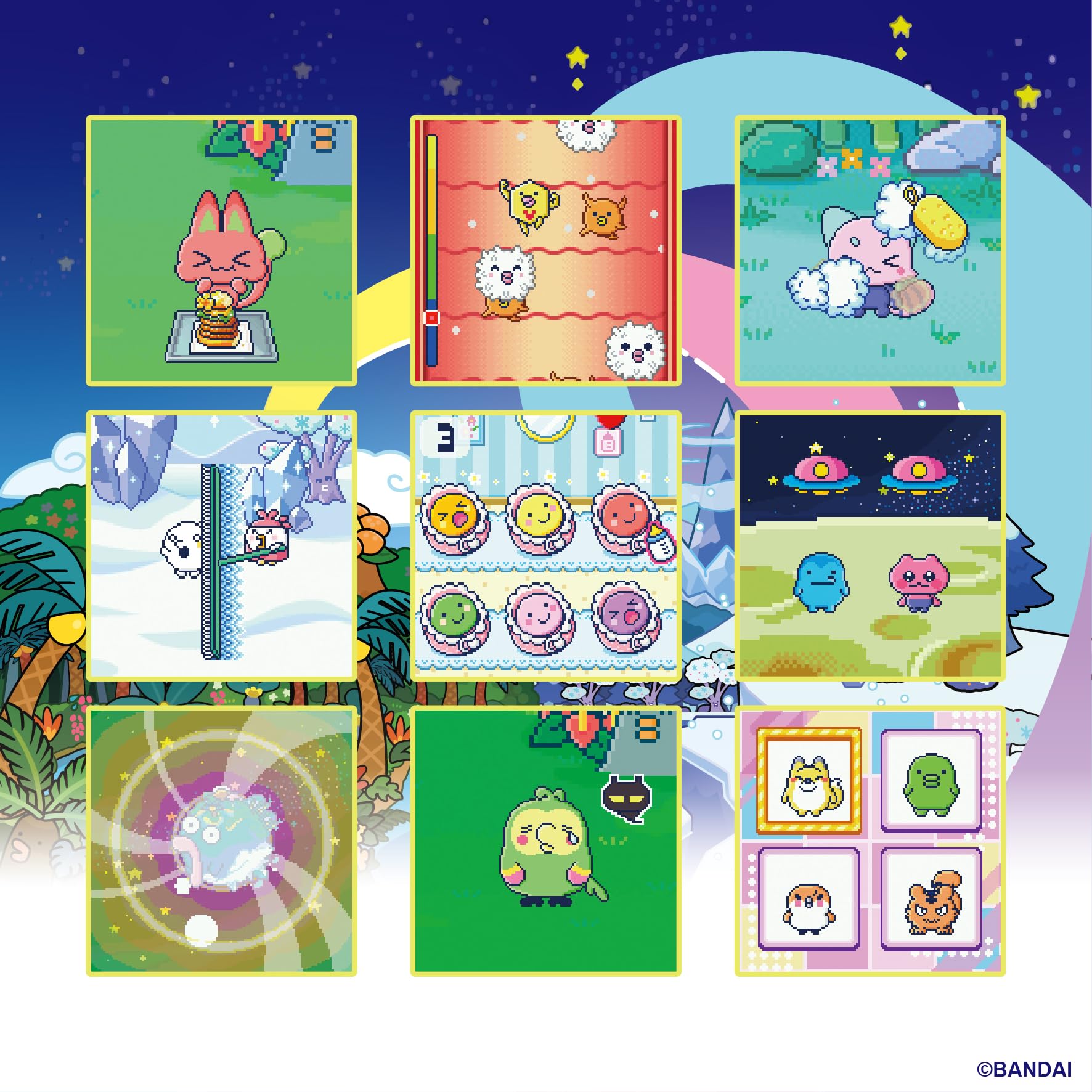 TAMAGOTCHI Paradise Electronic Pet - White Glacier Shell | 50+ Characters | Connectable