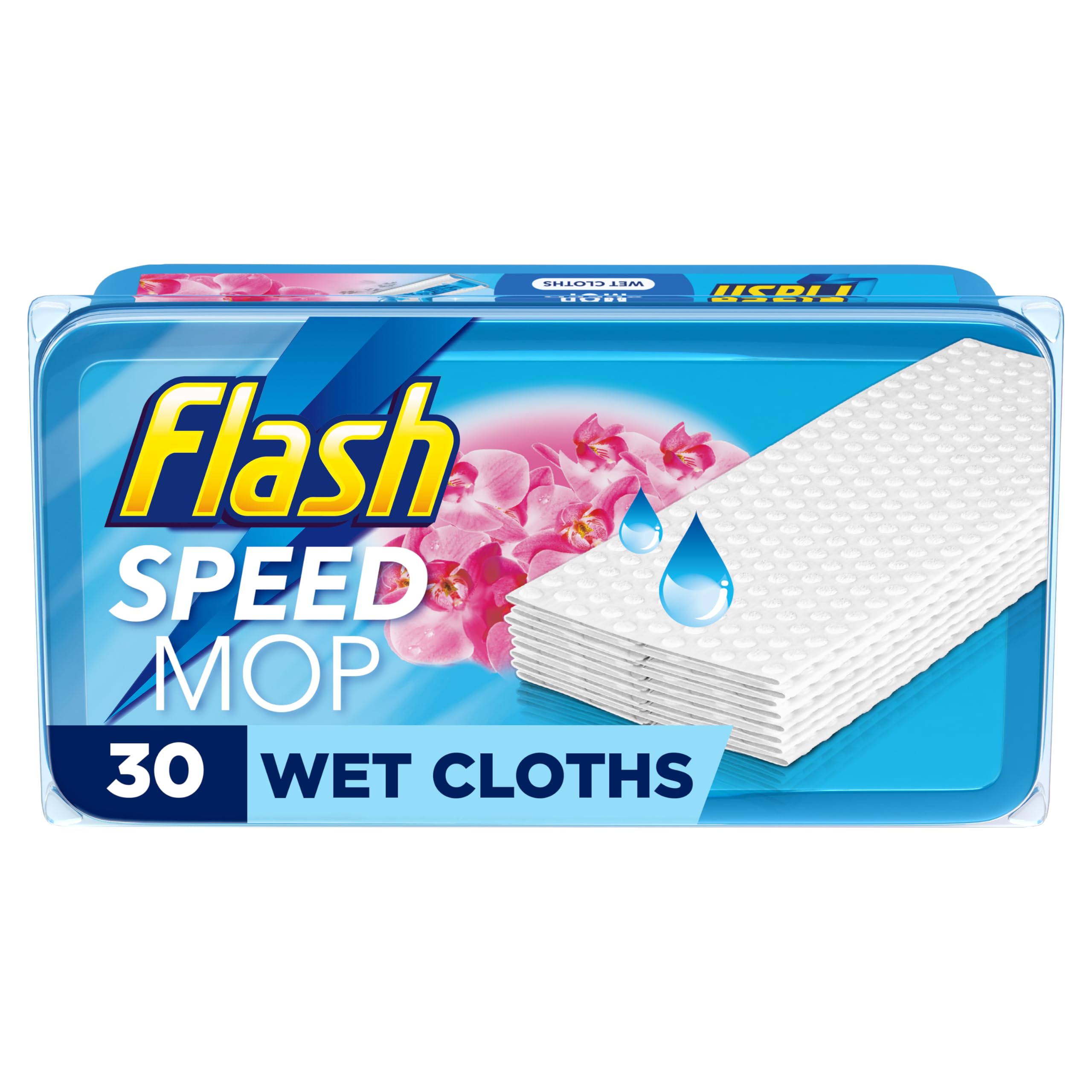 FLASH Speedmop Floor Cleaner Wipes with Wild Orchid Scent - 30 Count Refills 1