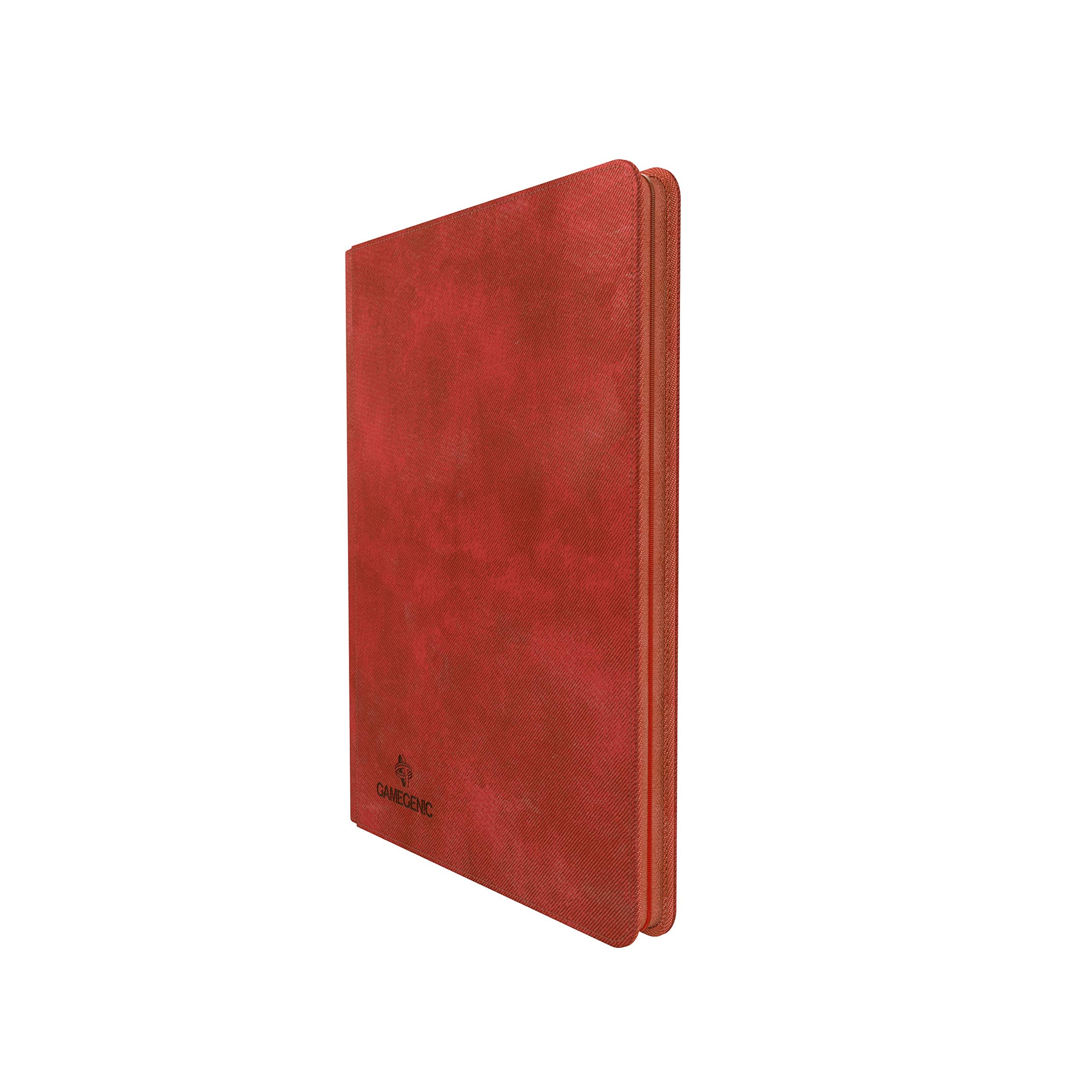 Gamegenic Zip-Up Album - 18-Pocket Capacity | Side-Loading Pages | Red Medium