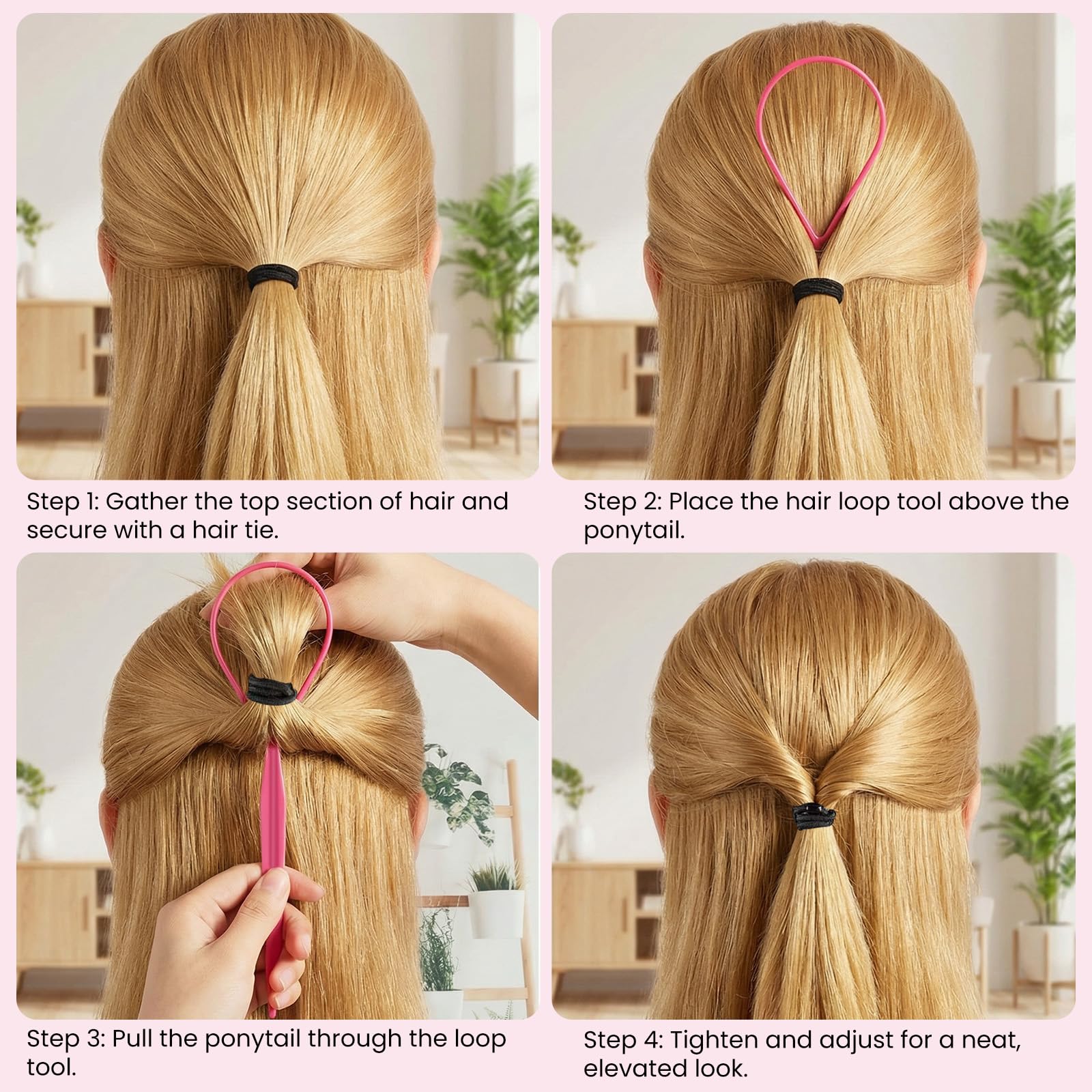 Admygo Topsy Tail Hair Tool Set - 10 Pcs Ponytail Holders for Women & Girls | Plastic 3