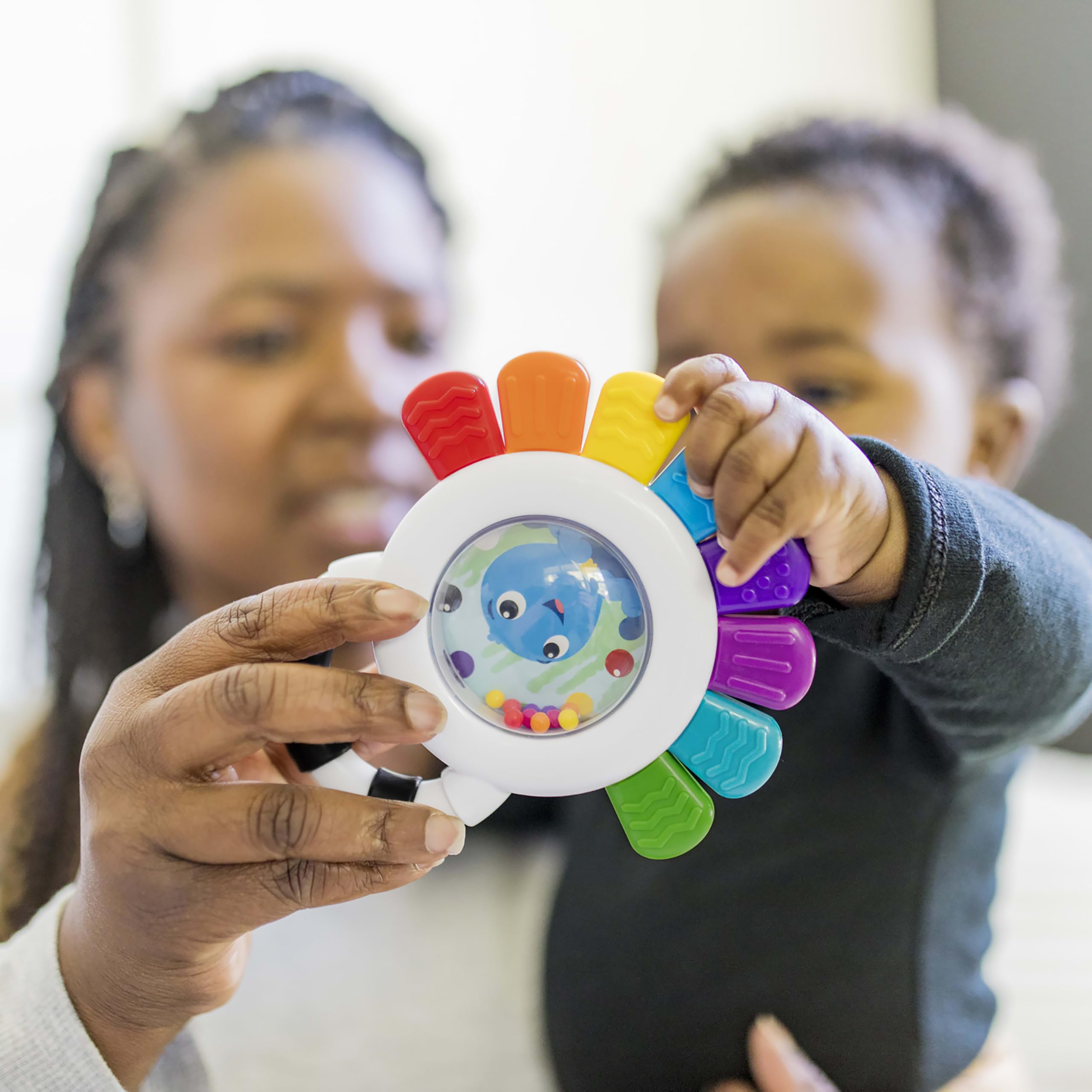 Baby Einstein Outstanding Opus The Octopus Sensory Rattle and Teether Toy, BPA Free, 3 Months+ 3