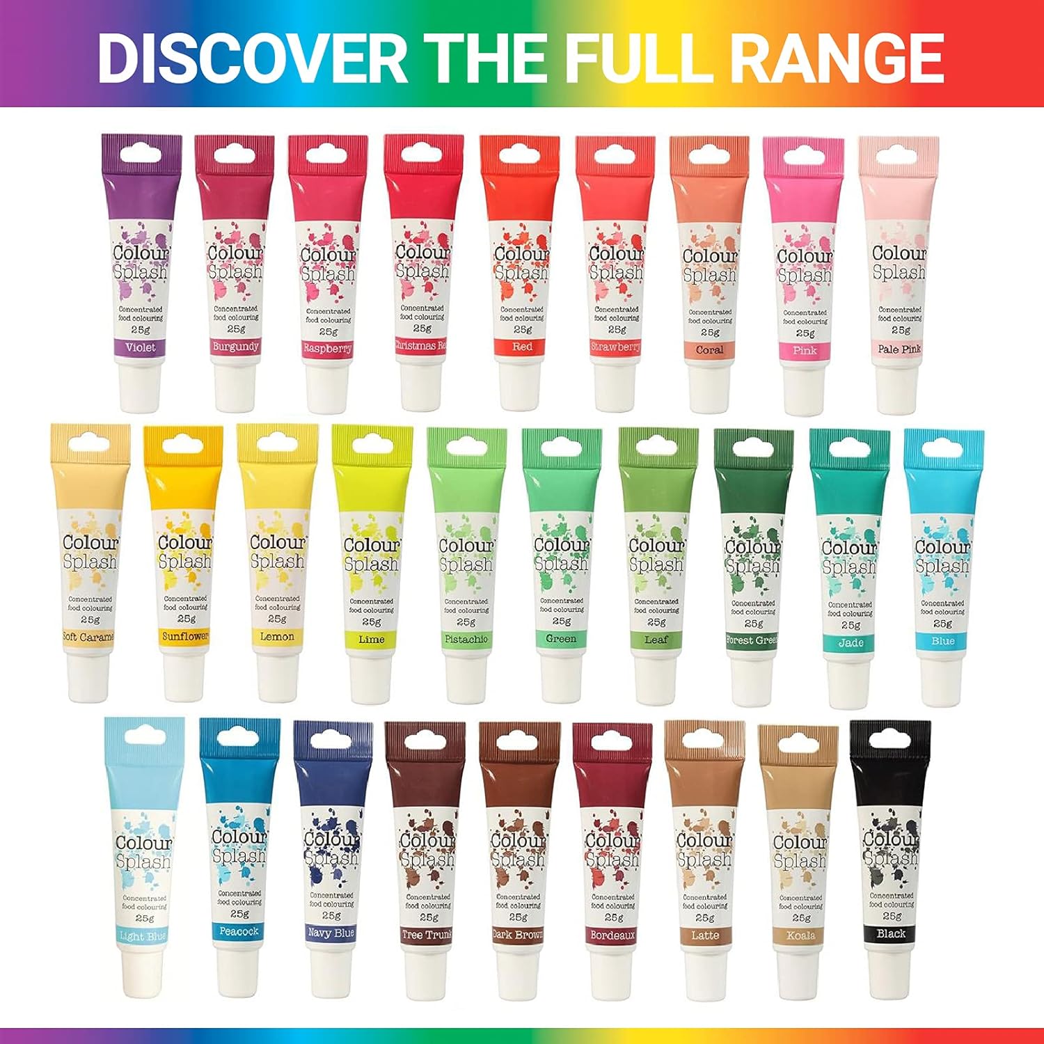 Colour Splash Food Colouring Gel - Forest Green 25g Highly Concentrated Squeezy Tube 7