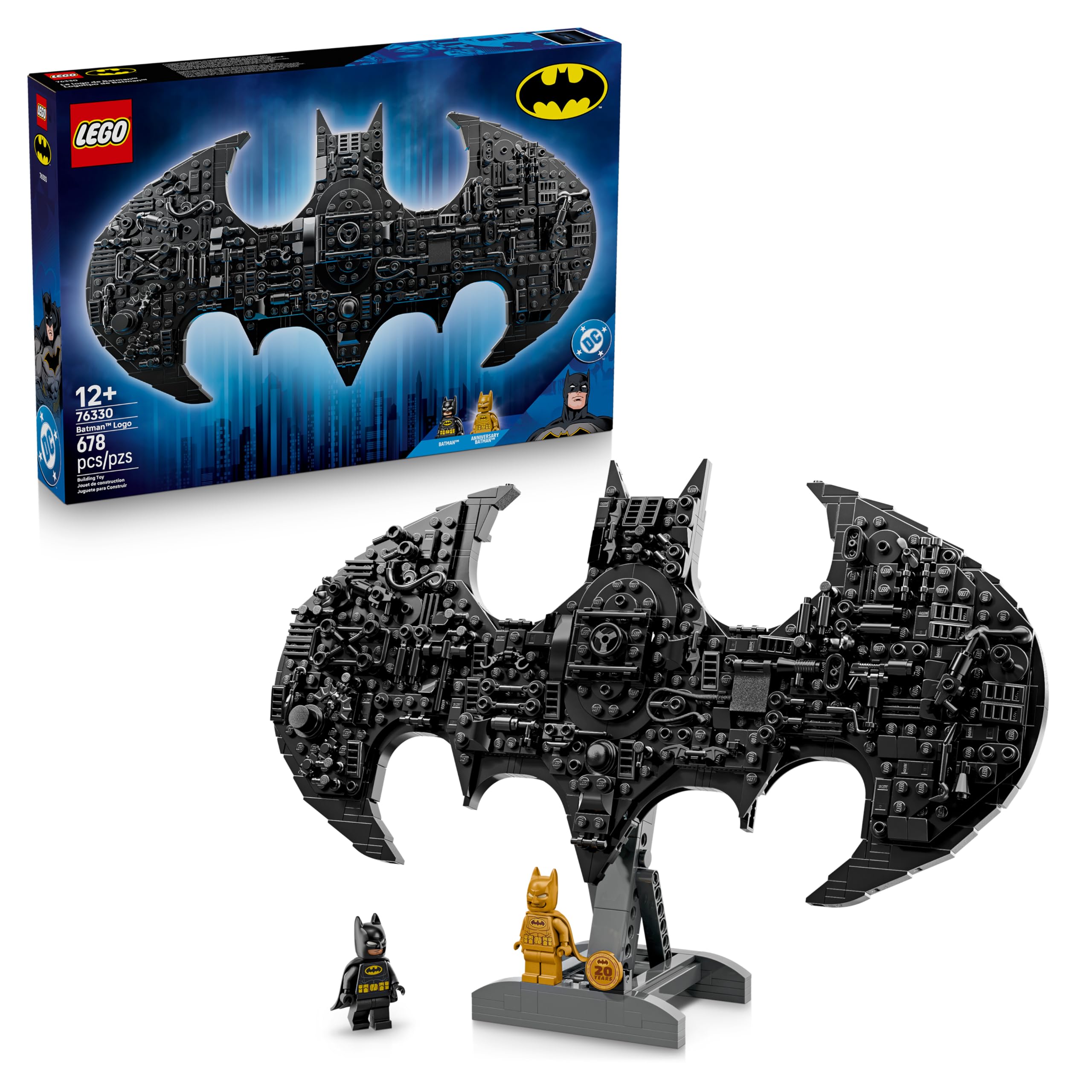 LEGO DC Batman Logo Building Set 76330 - 2 Minifigures | Ages 12+ | Display Model 1