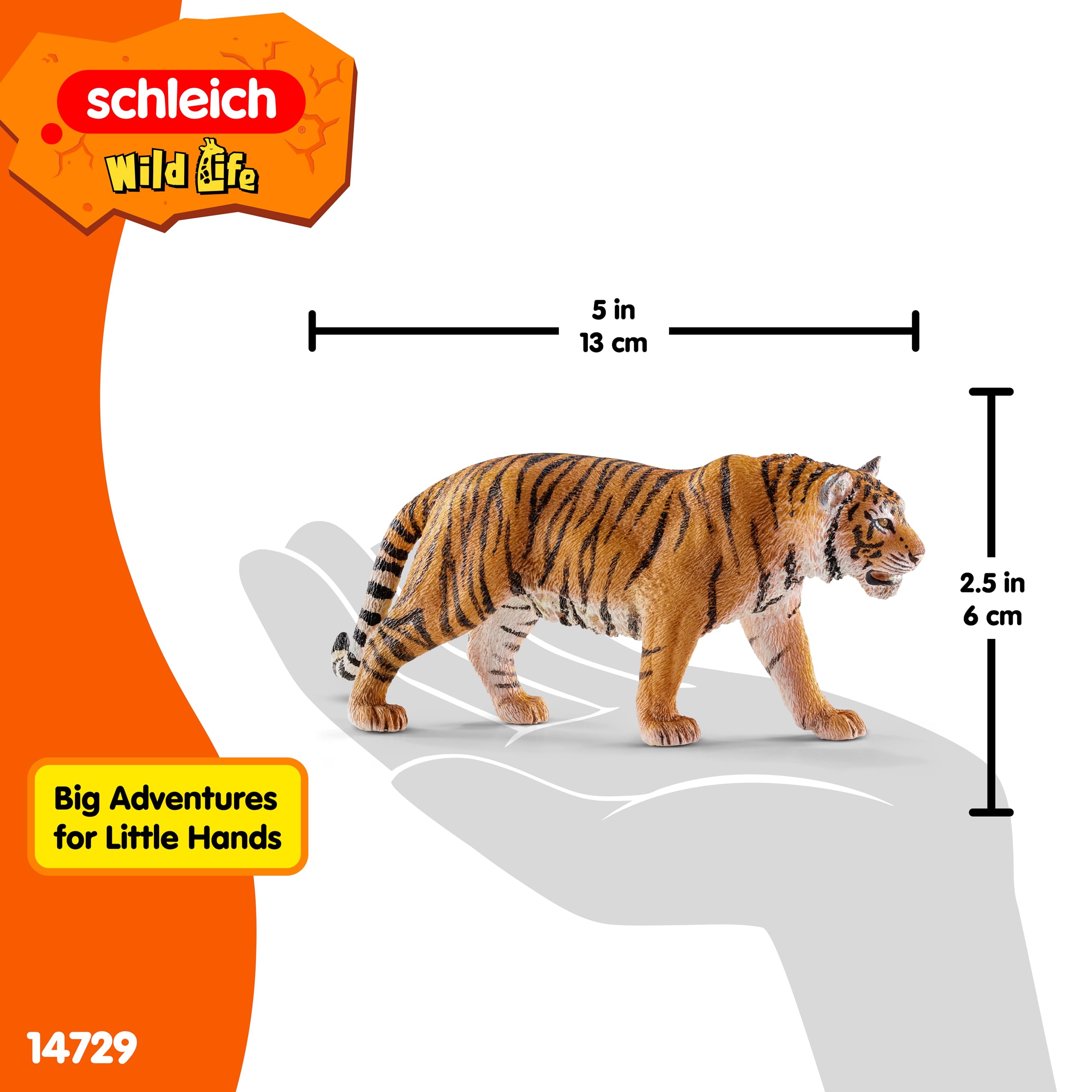 Schleich WILD LIFE Tiger Figurine 14729-23 New Model | Ages 3+ 4