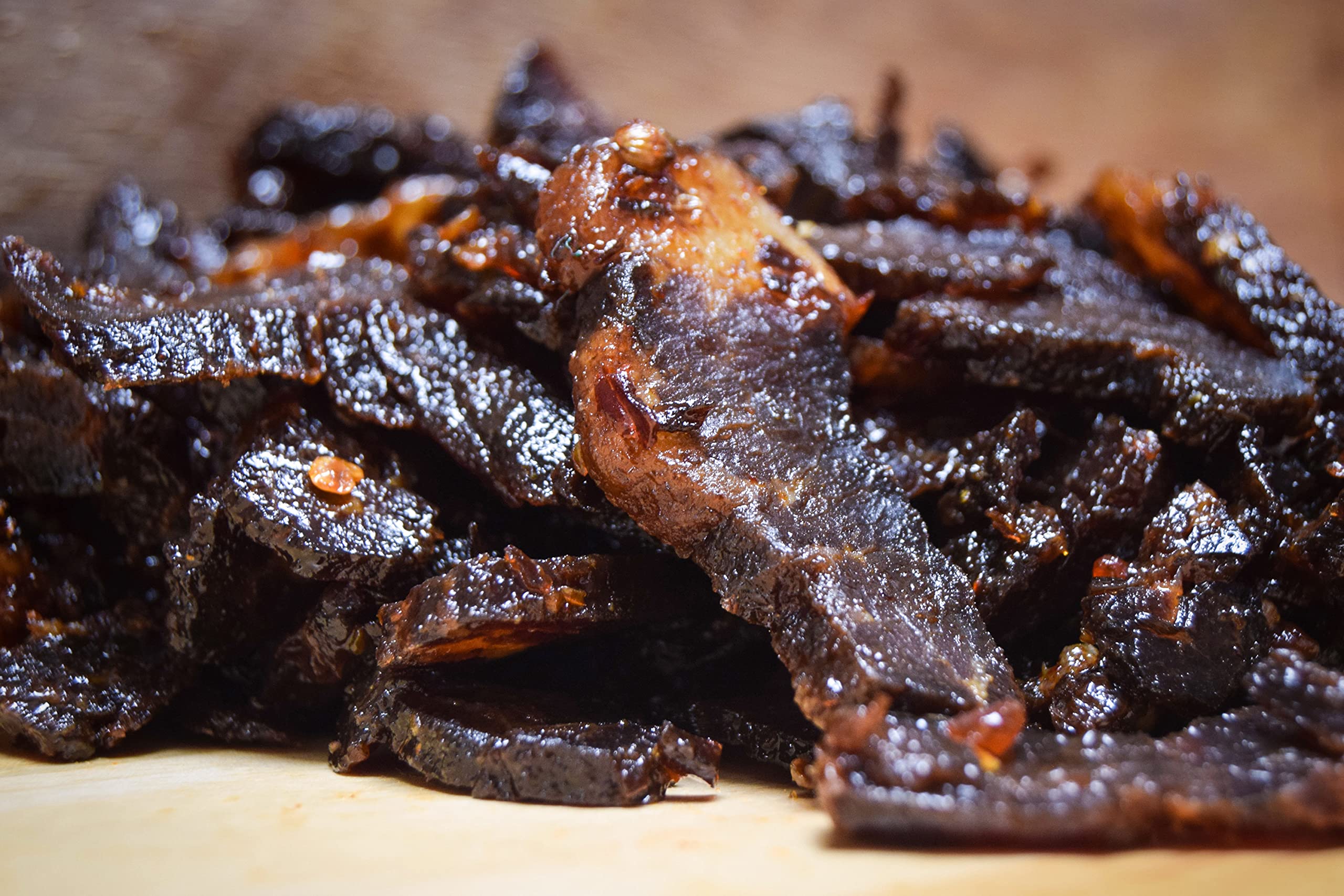 Biltong Boss Smoky Ghost Beef Biltong - High Protein | 45.2g Protein per 100g | 200g Pack 3