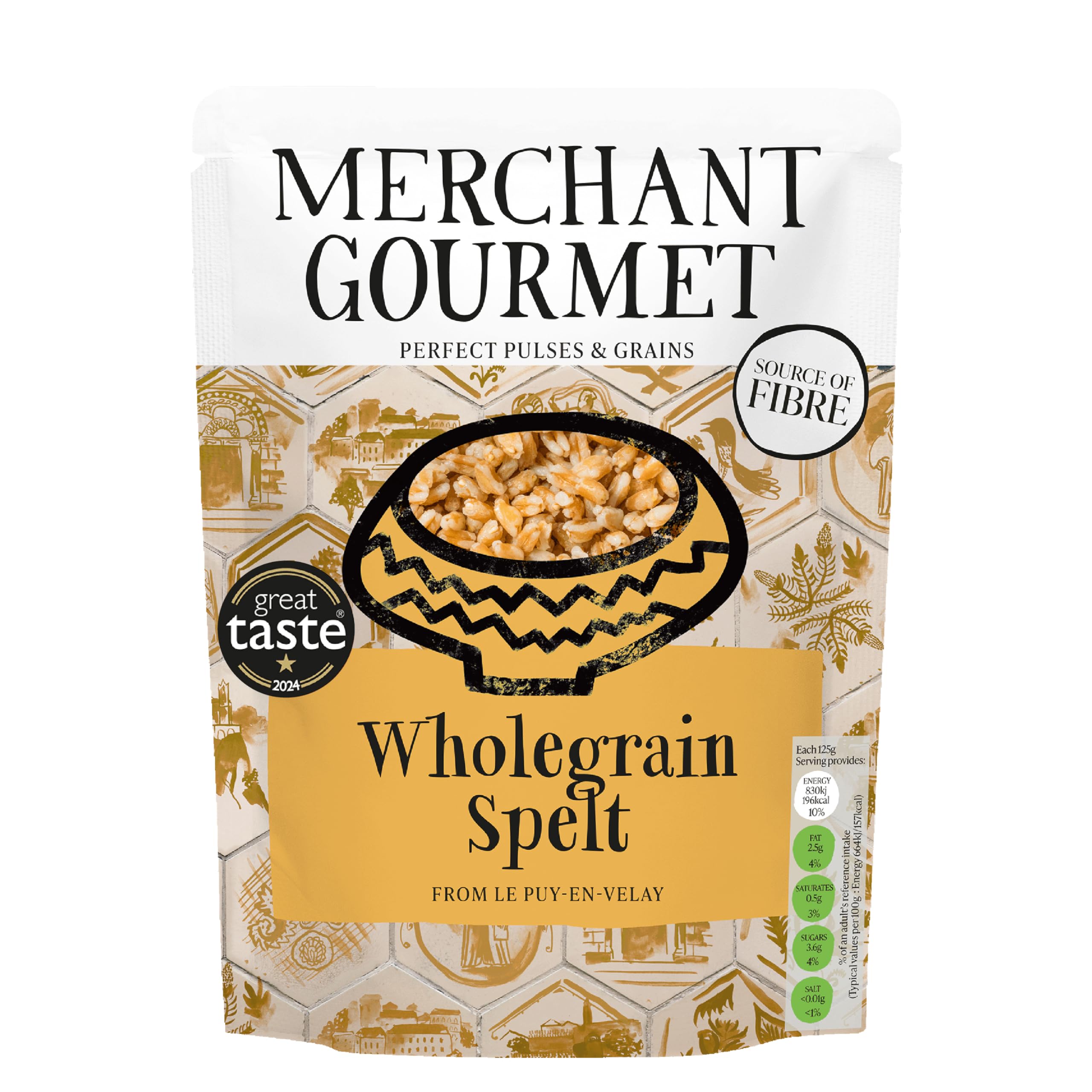 Merchant Gourmet Ready-to-eat Wholegrain Spelt - 6 x 250g Pouches | Ancient Grain | Olive Oil Cooked 2