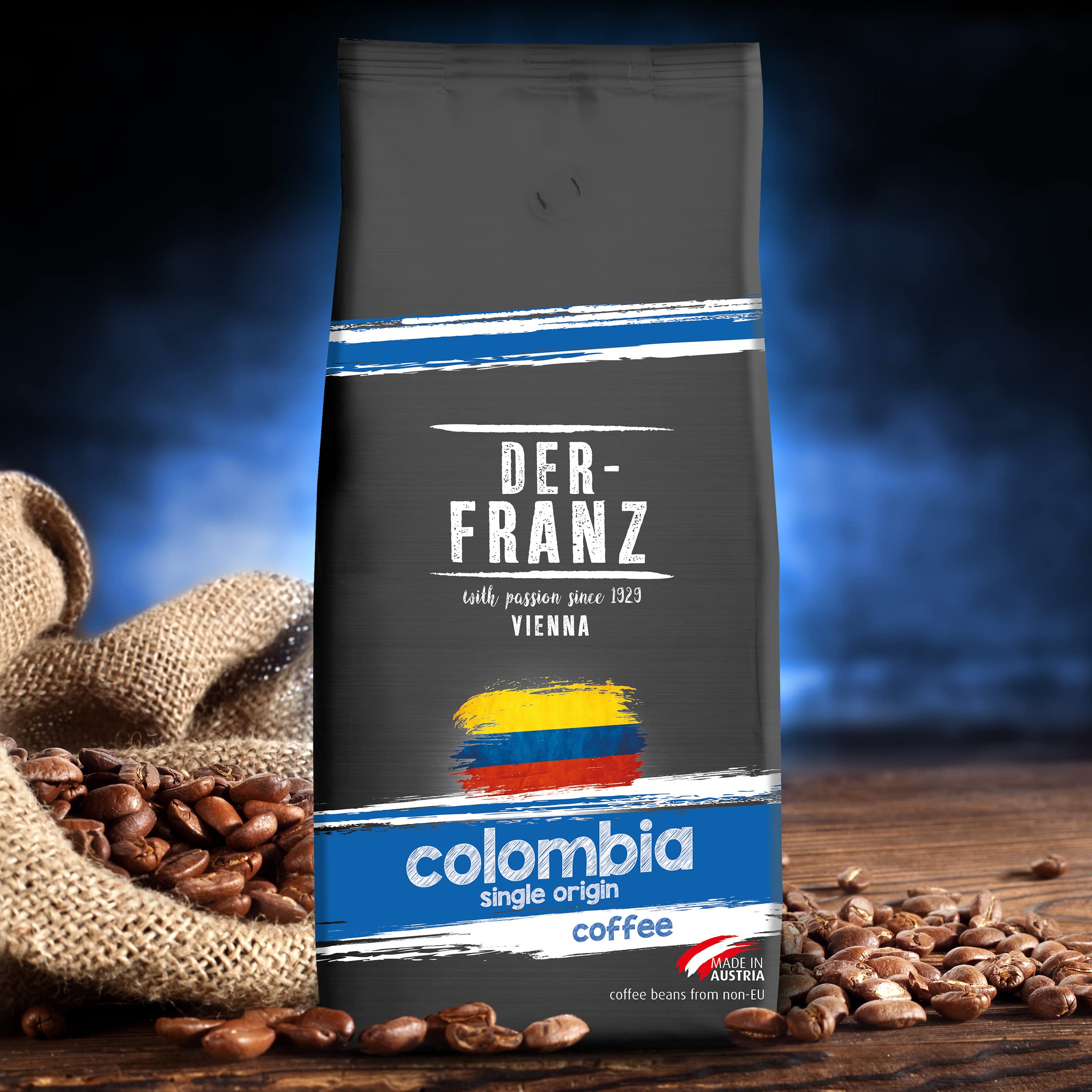 Der-Franz Colombia Single Origin Roasted Whole Coffee Beans | 100% Arabica | 1 kg 4