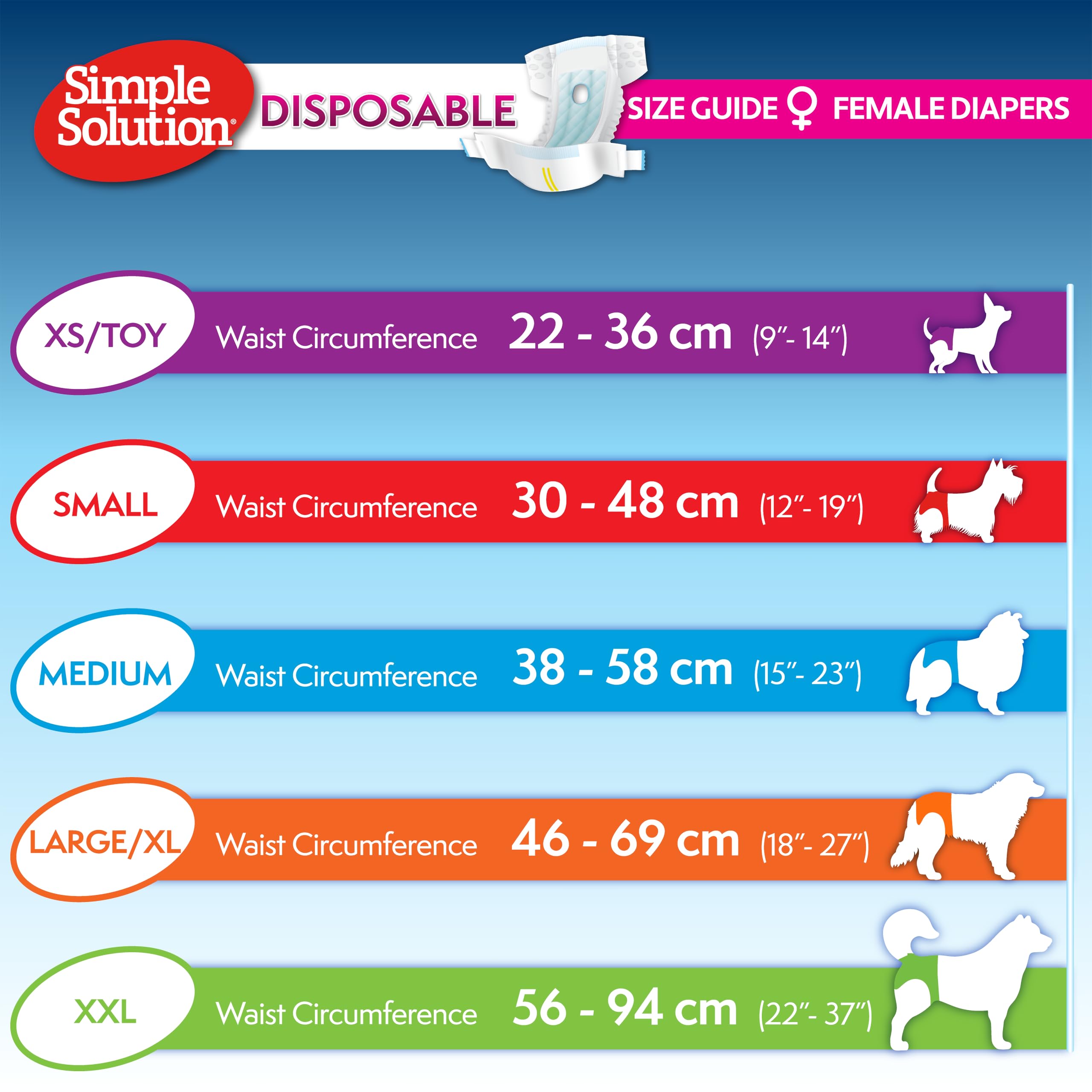 Simple Solution Disposable Dog Diapers for Female Dogs | Medium 11-23kg | 12 Pack 4
