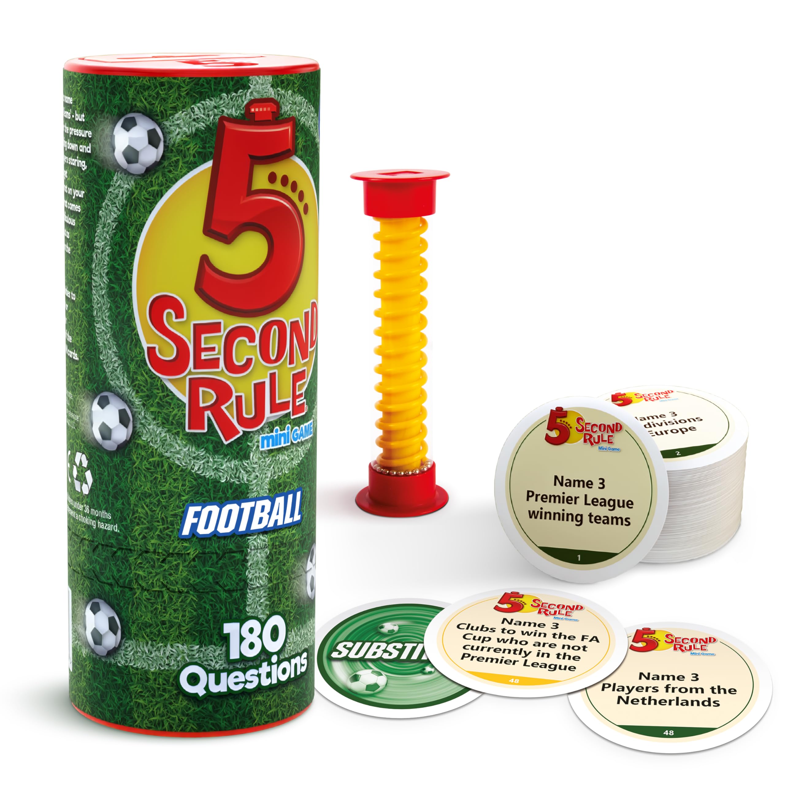 PlayMonster 5 Second Rule Mini - Football Edition Travel Game | 90 Cards | Multicolor 1