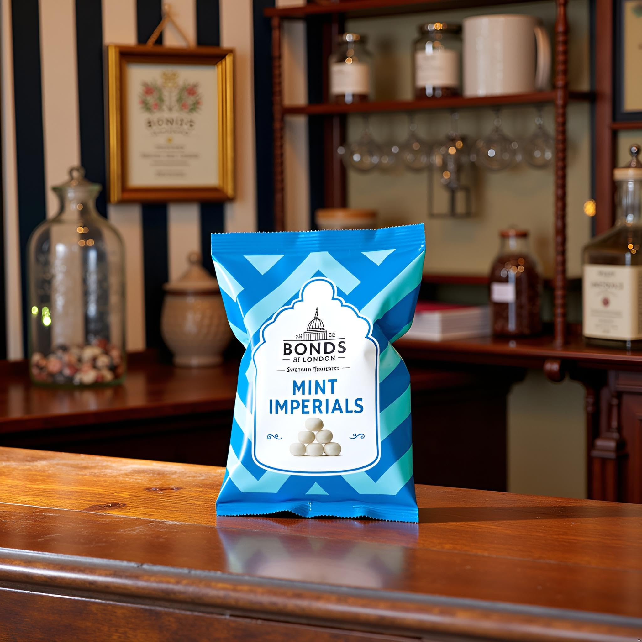 Bonds of London Mint Imperials Retro Peppermint Sweets - 12 x 105g Bags 6