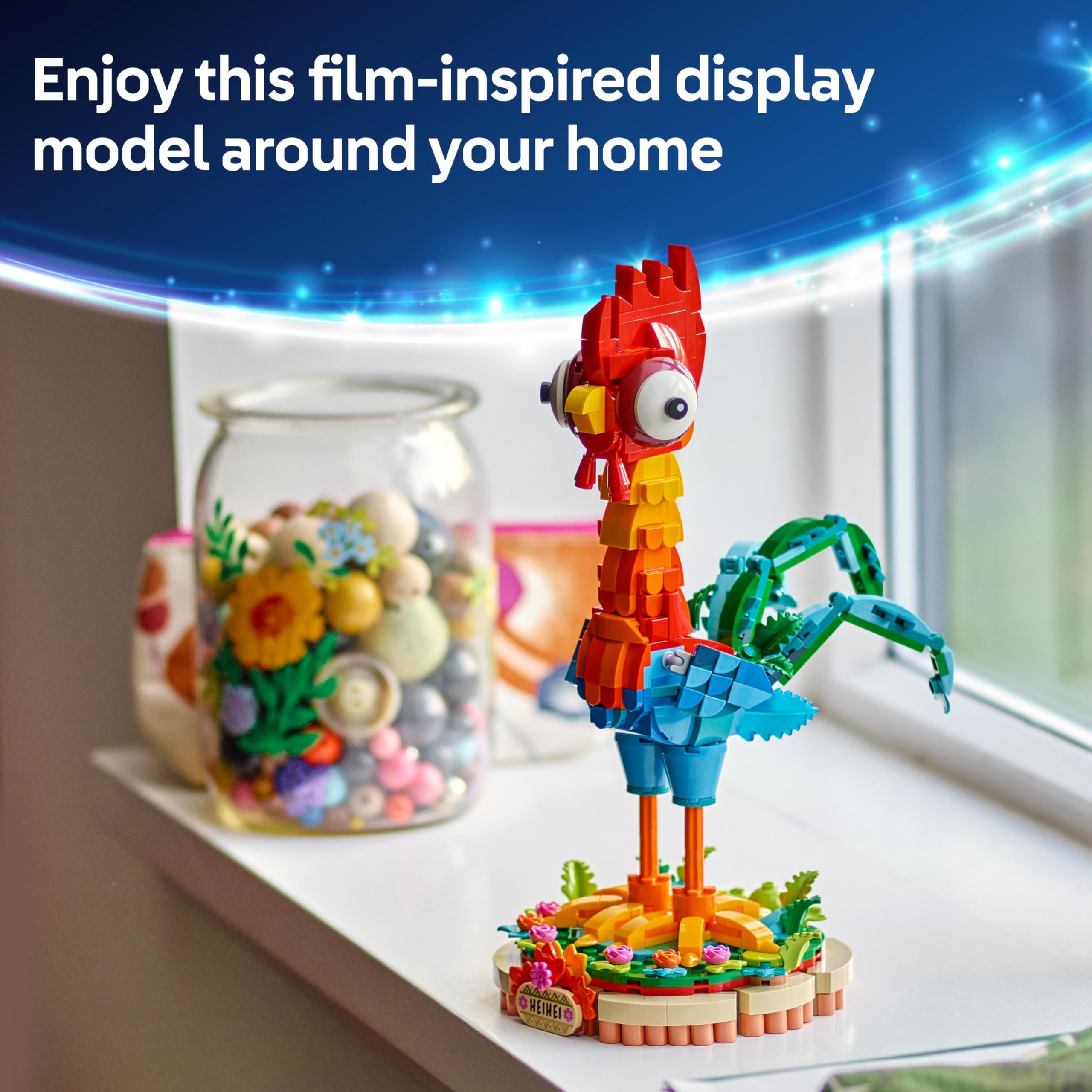 LEGO ǀ Disney Vaiana 2 Heihei Baubares Tierspielzeug – Bewegliche Hühnerfigur mit Ständer für Kinder ab 9 Jahren 14
