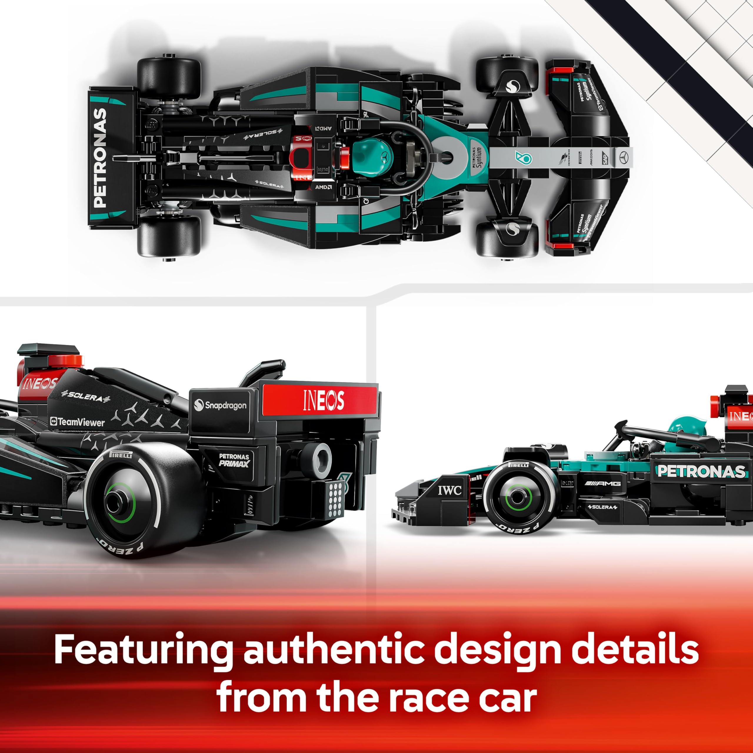 LEGO Speed Champions Mercedes-AMG F1 W15 Race Car Set 77244 | Ages 10+ | 284g 5