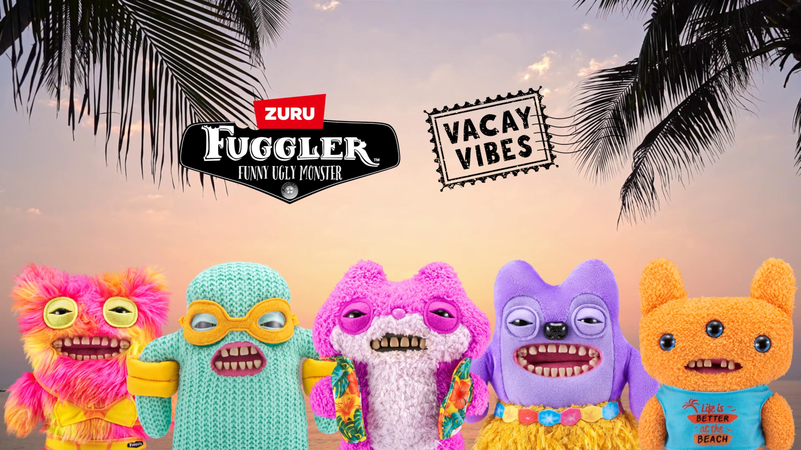 Fuggler Vacay Vibes - Mr Needles Mint Plush Collectible Toy, 9" 4