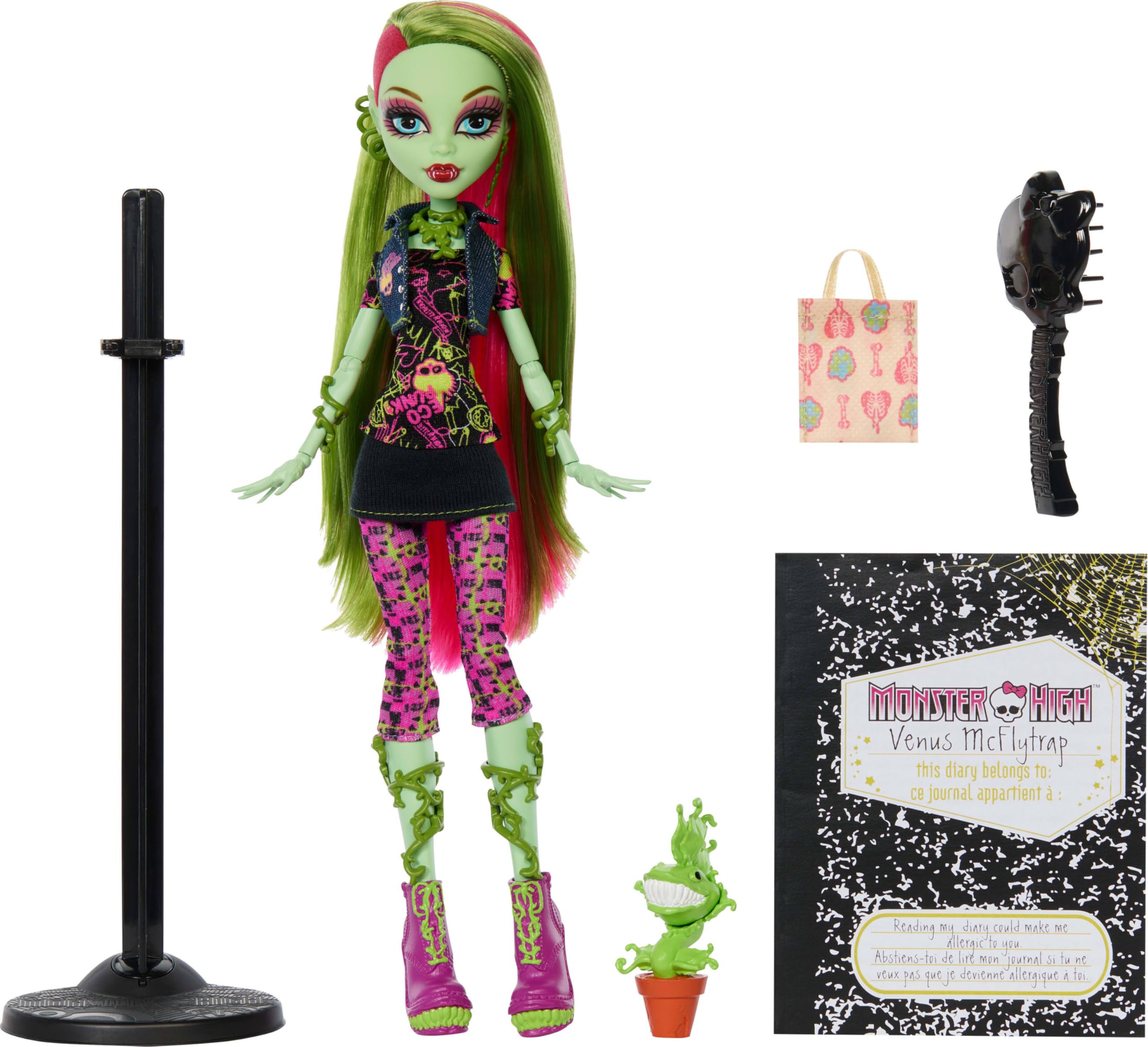 Monster High Boo-riginal Creeproduction Doll - Venus McFlytrap Collectible | Posable | Includes Pet 5