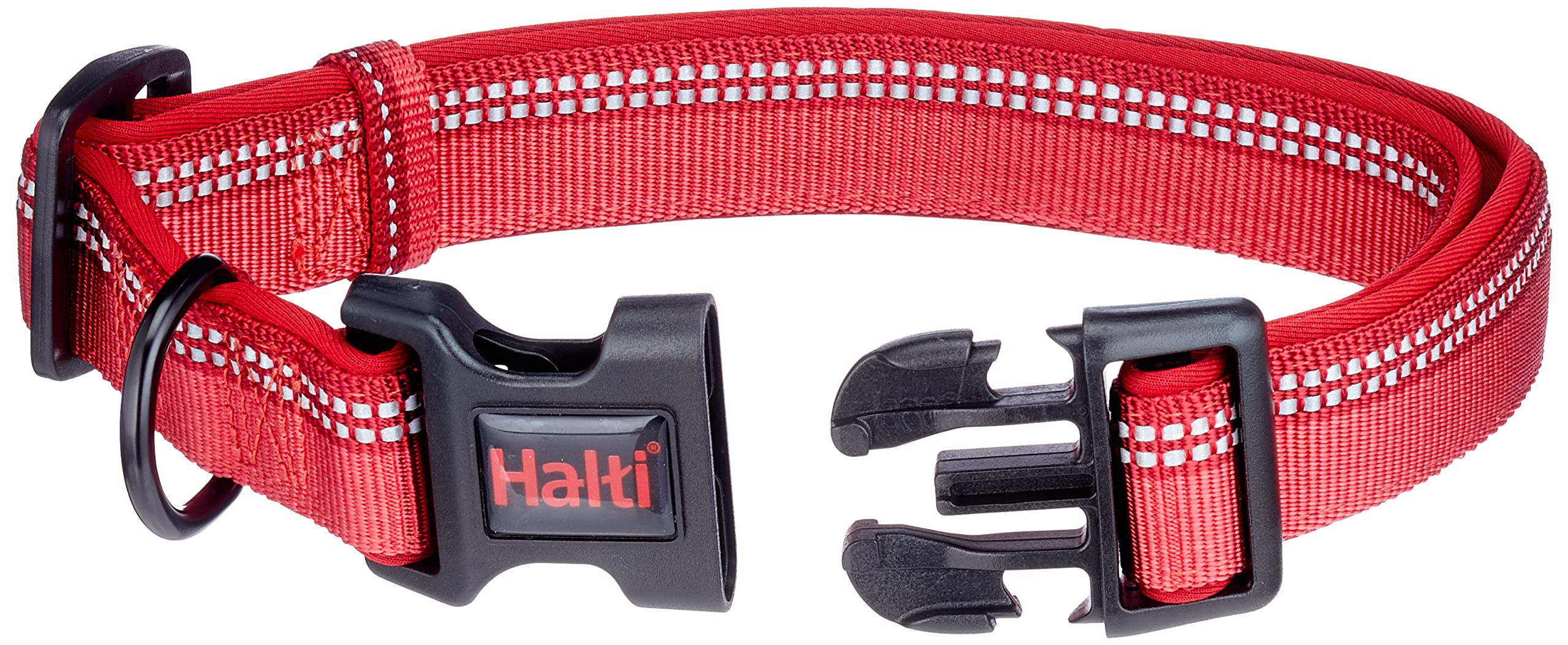 Halti Collar - Large Size, Red | Neoprene-Padded, Reflective Nylon 2