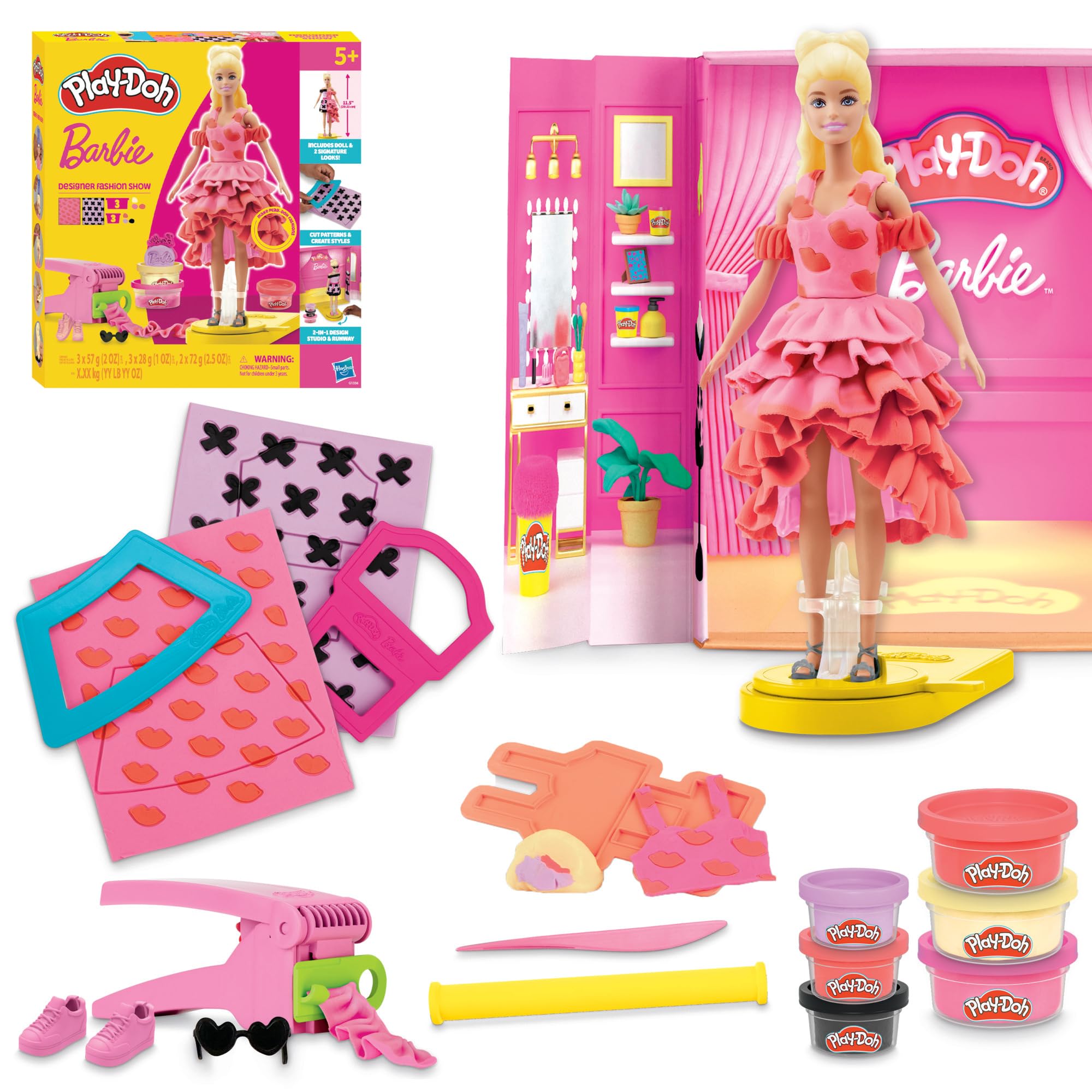 Play-Doh Barbie Designer Fashion Show Playset - Creative Arts & Crafts for Kids 5+ 1