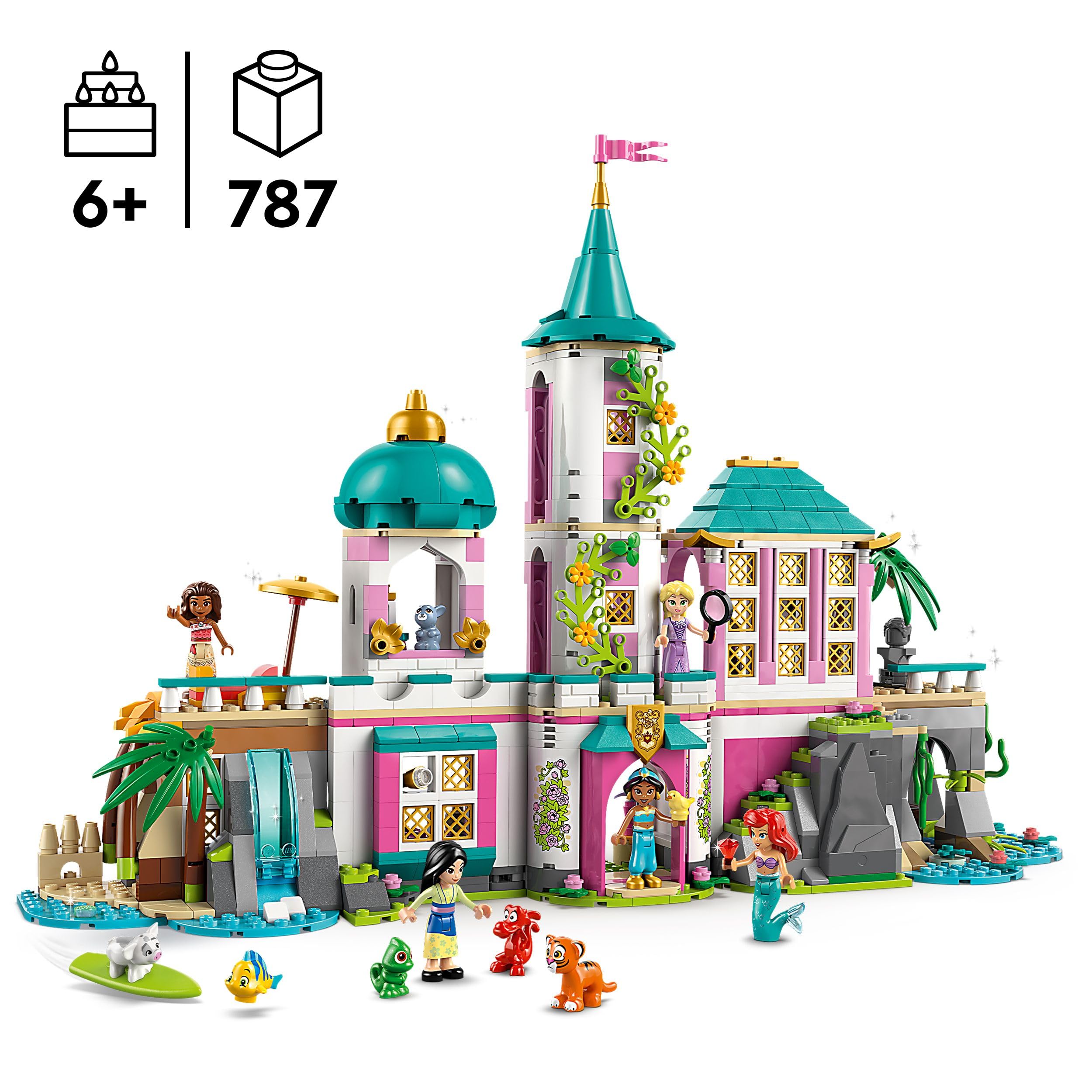 LEGO Disney Princess Castle & Royal Pets Building Set | 5 Minidolls | Ages 6+ | Model 43267 2