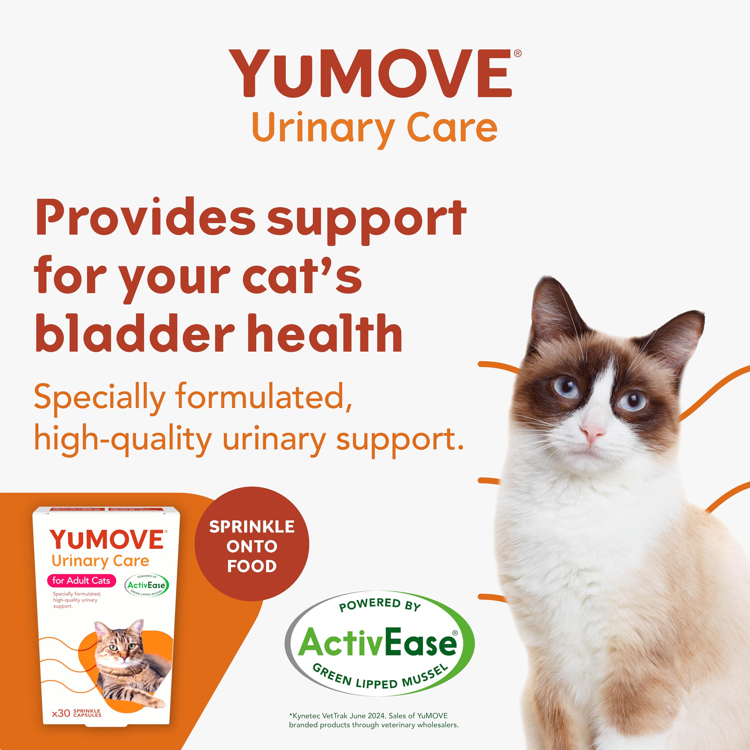 YuMOVE Urinary Care Supplements for Adult Cats - 30 Capsules, Pumpkin Flavor 2
