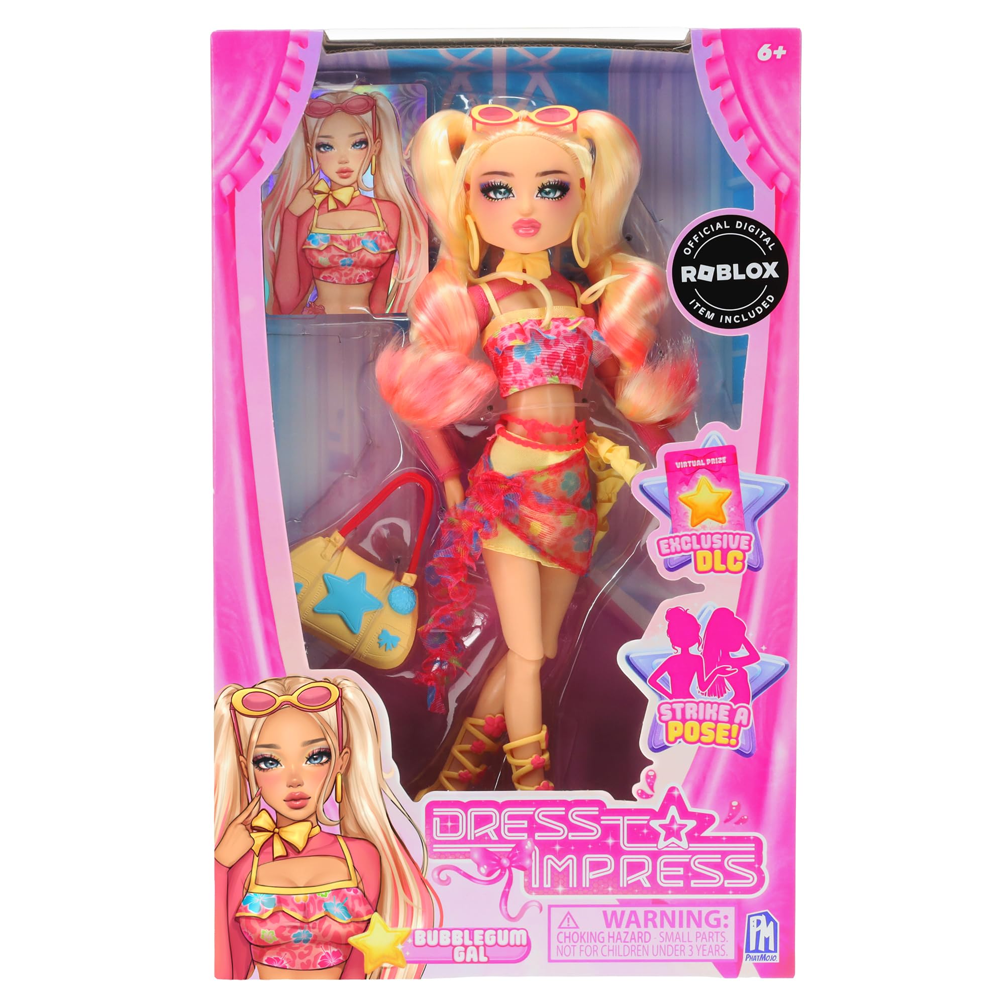 PhatMojo Dress To Impress Bubblegum Gal Fashion Doll - 11.5 Inch, Fully Articulated 1