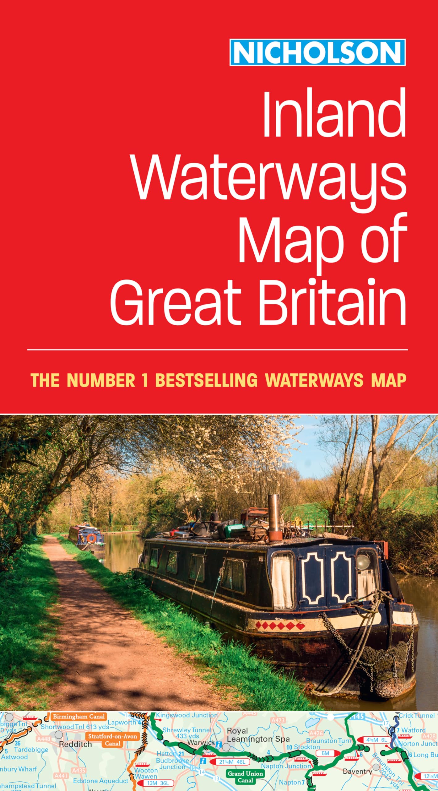 Nicholson Inland Waterways Map of Great Britain | Comprehensive Canal & River Navigation Guide | Folded Map