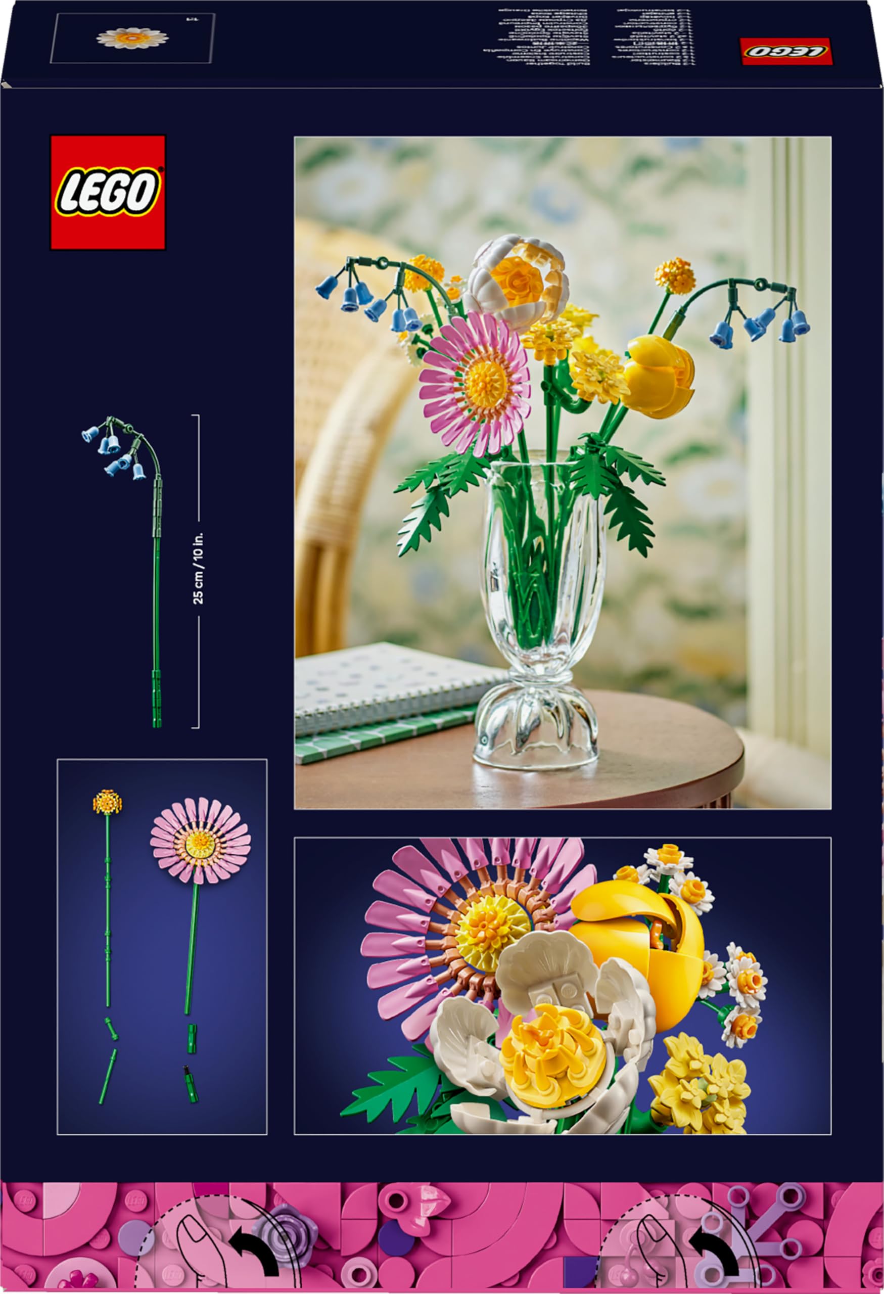 LEGO Botanicals Petite Sunny Bouquet – 373-teiliges Bauset für Kinder ab 9 Jahren 4