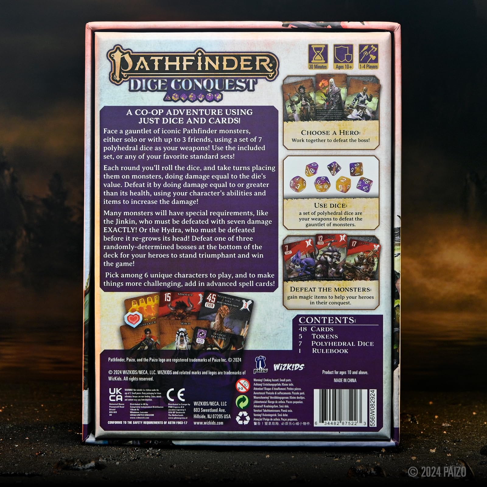 WizKids Pathfinder Dice Conquest Card Game | Solo or Co-op for up to 4 Players | Includes 7 Polyhedral Dice 6