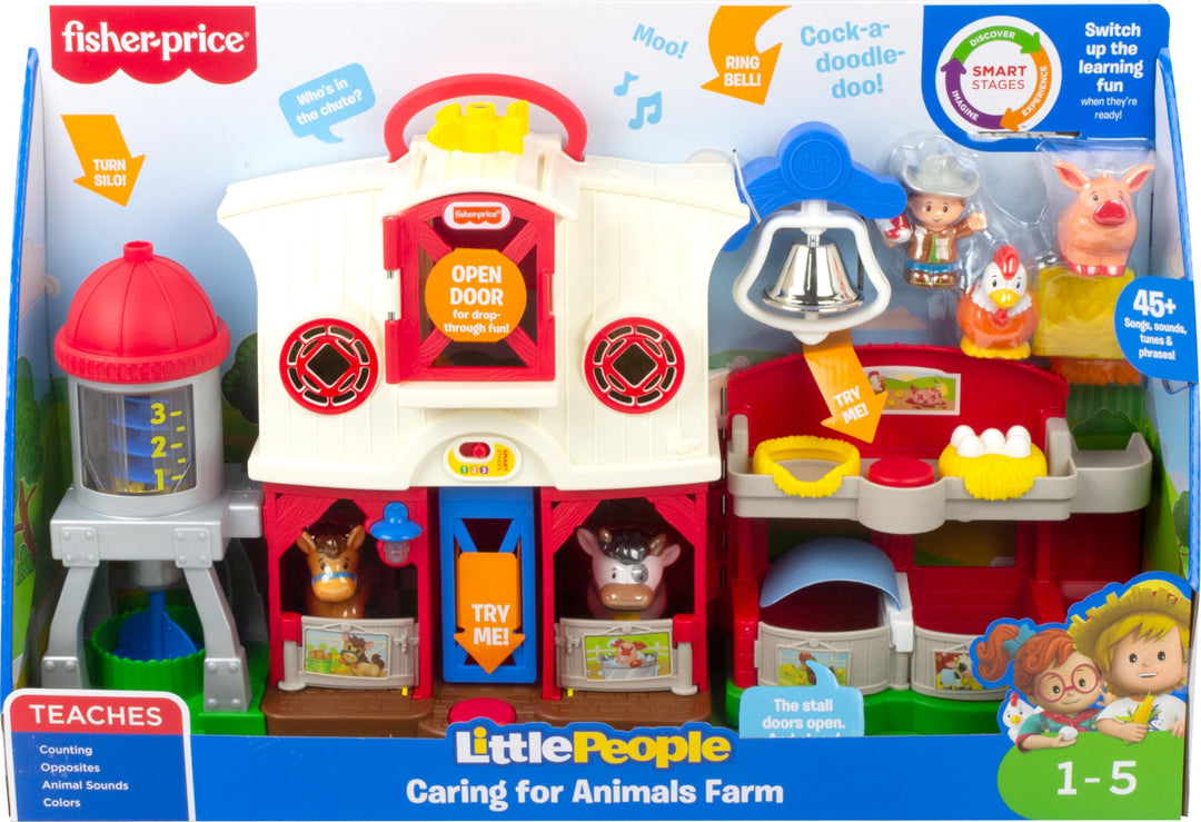 Fisher-Price Little People Caring for Animals Farm - Interactive Electronic Playset for Toddlers 1-5