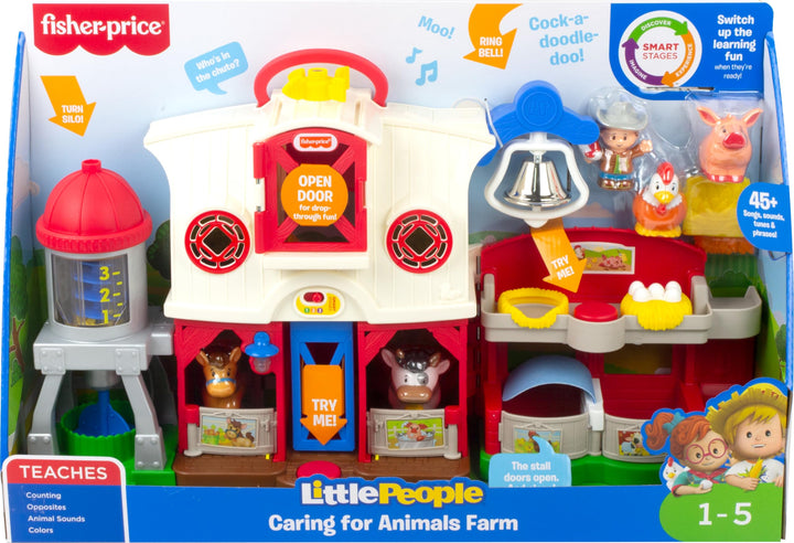 Fisher-Price Little People Caring for Animals Farm - Interactive Electronic Playset for Toddlers 1-5