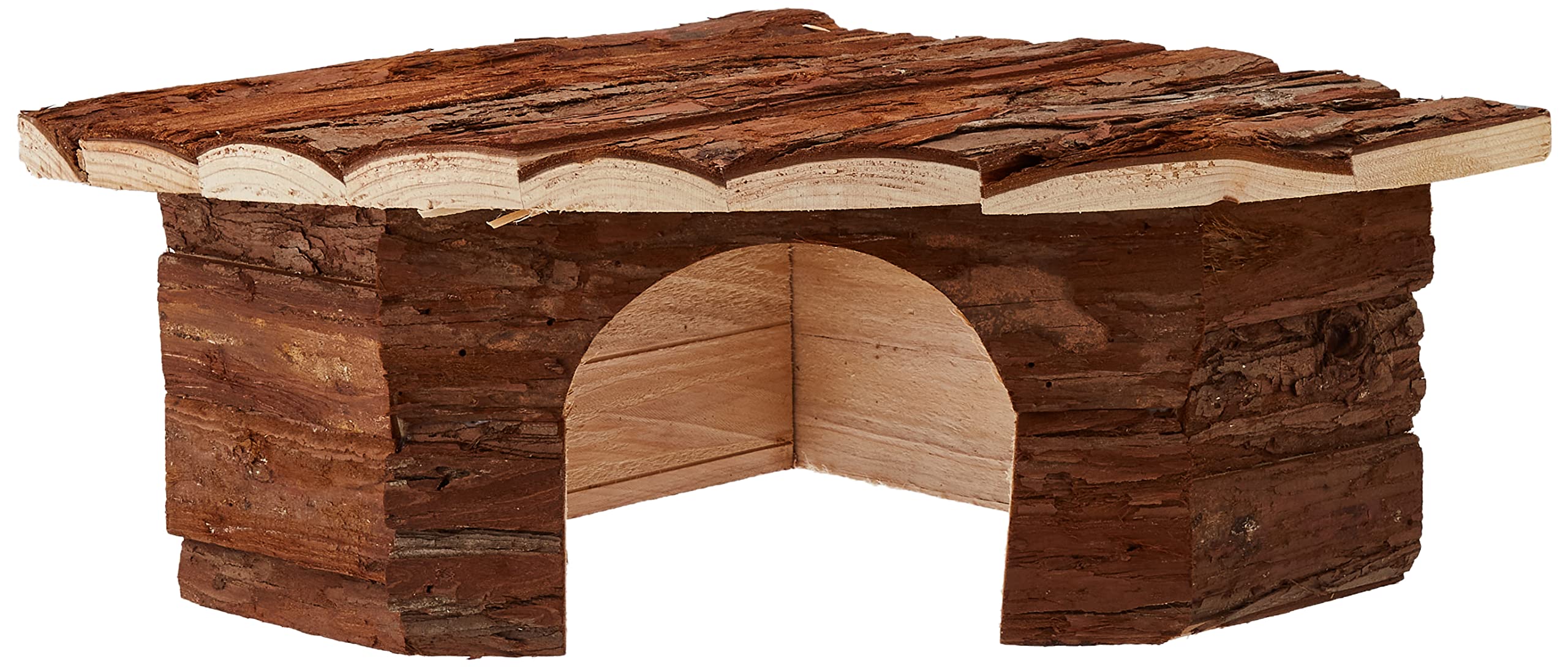 Croci Natural Wood Hamster & Rodent House - Angular Space-Saving Design | 42x15x30 cm 4