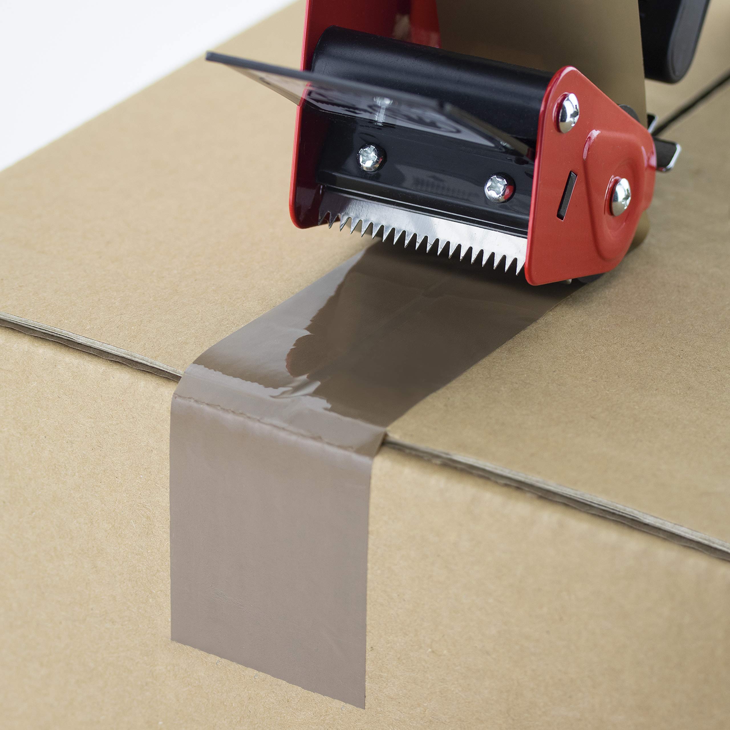 RAPESCO 1581 Packaging Tape Dispenser - Heavy-Duty Pistol Grip | Includes 5 Brown Tapes 5