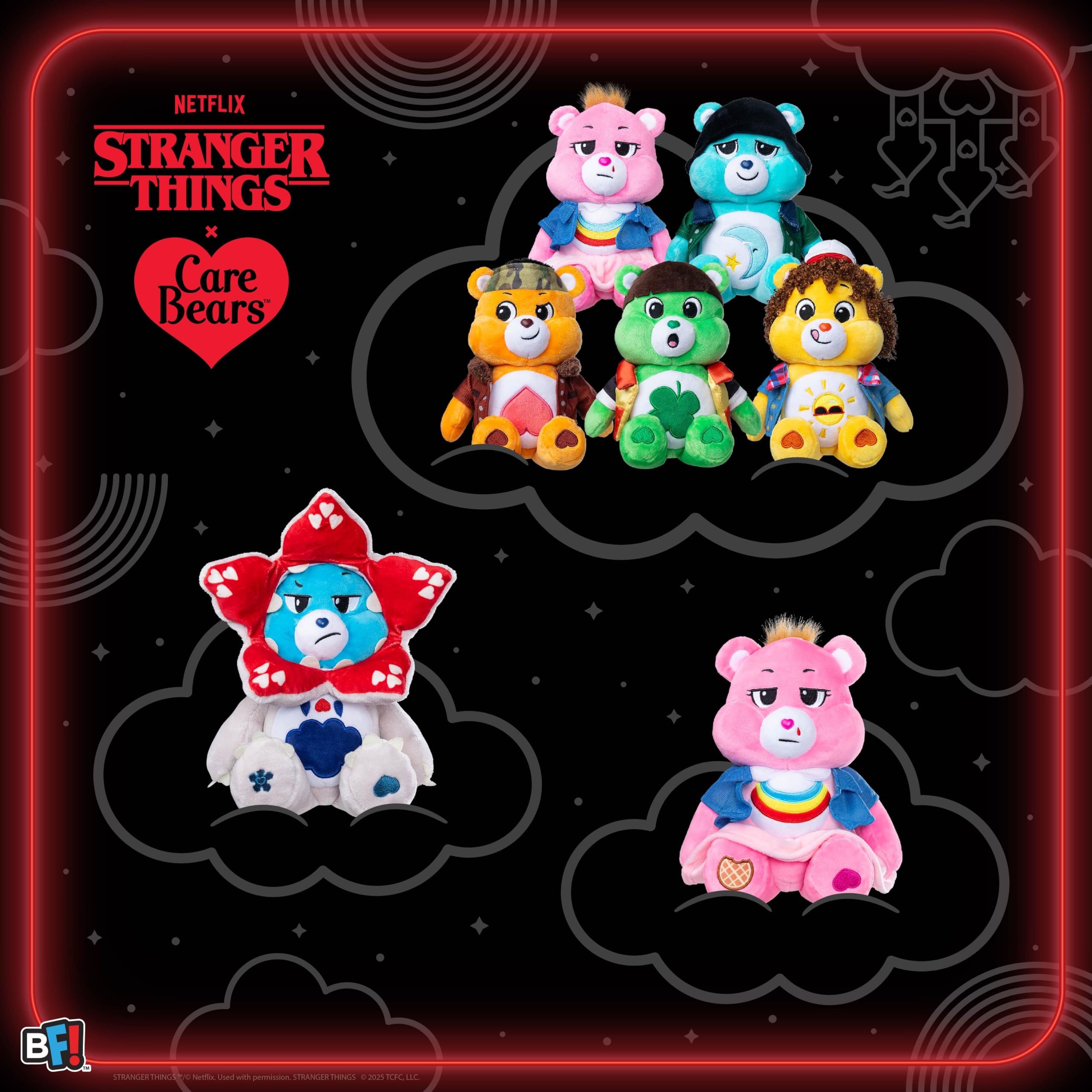 Care Bears Tenderheart Bear as Lucas - 22 cm Plush | Stranger Things Crossover | Unisex Children 8