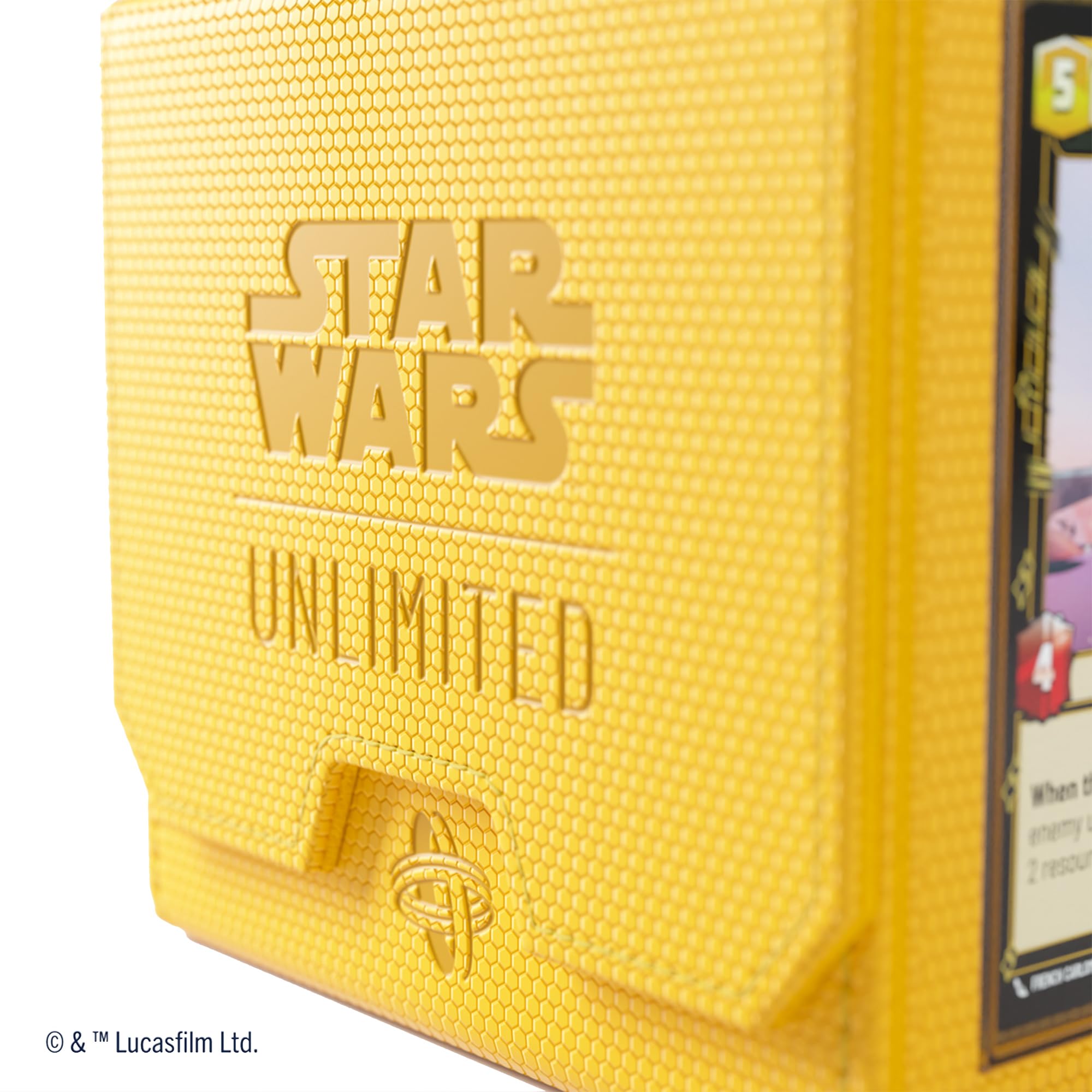 Gamegenic Star Wars Unlimited Deck Pod - Yellow | Holds 60 Double-Sleeved Cards | UV Protection Case 2