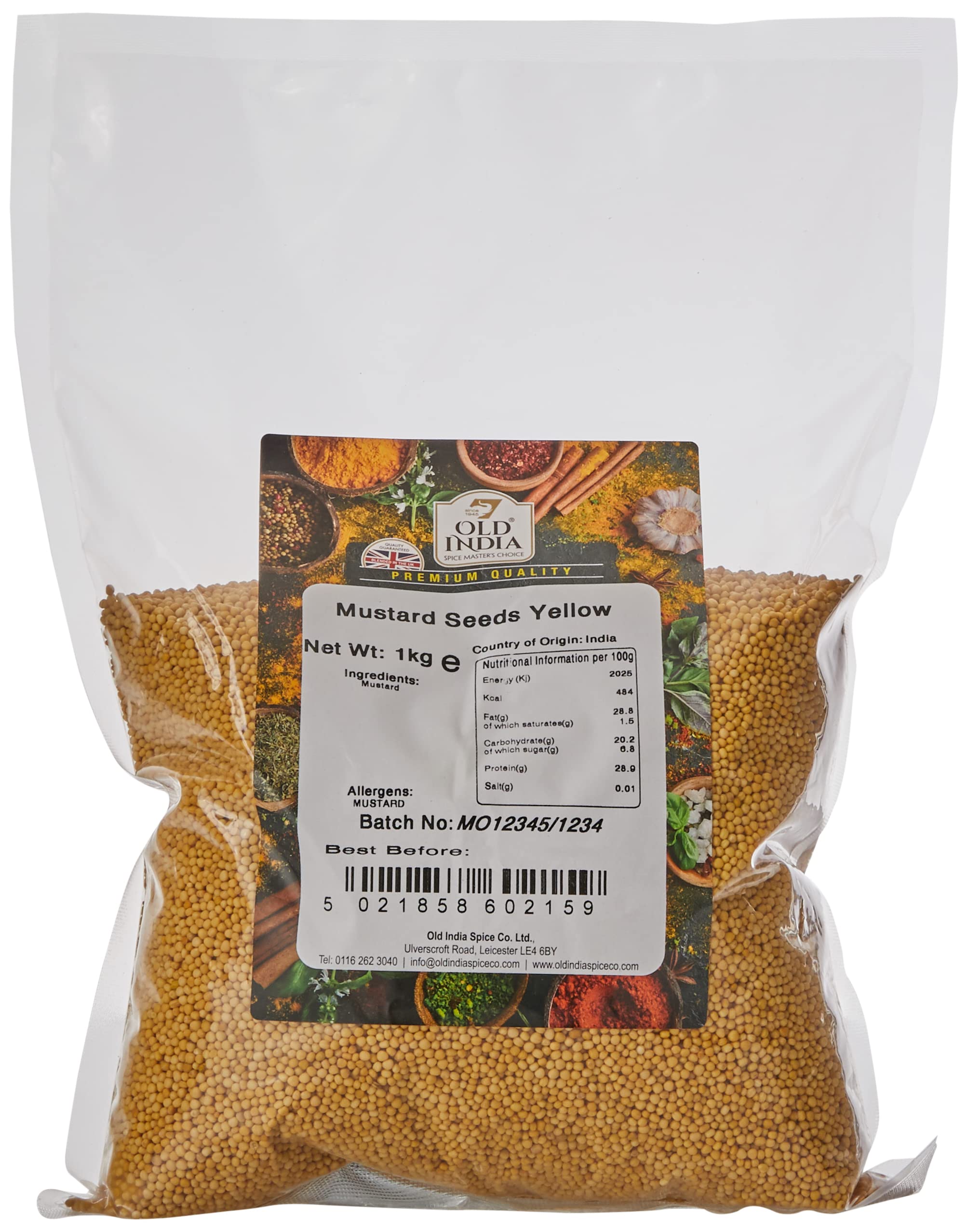 Old India Yellow Mustard Seeds - 1 kg | 100% Natural & Additive Free