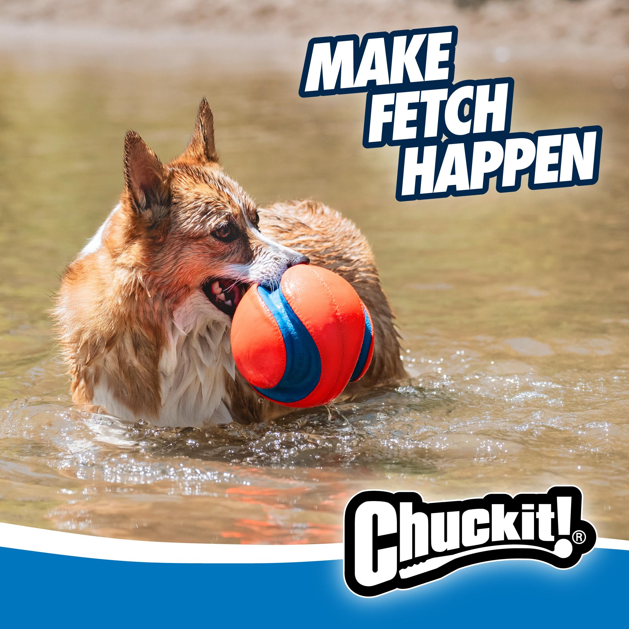 Chuckit! Kick Fetch Dog Toy - Large Size, Durable Rubber & Foam, Floats for Water Play 7