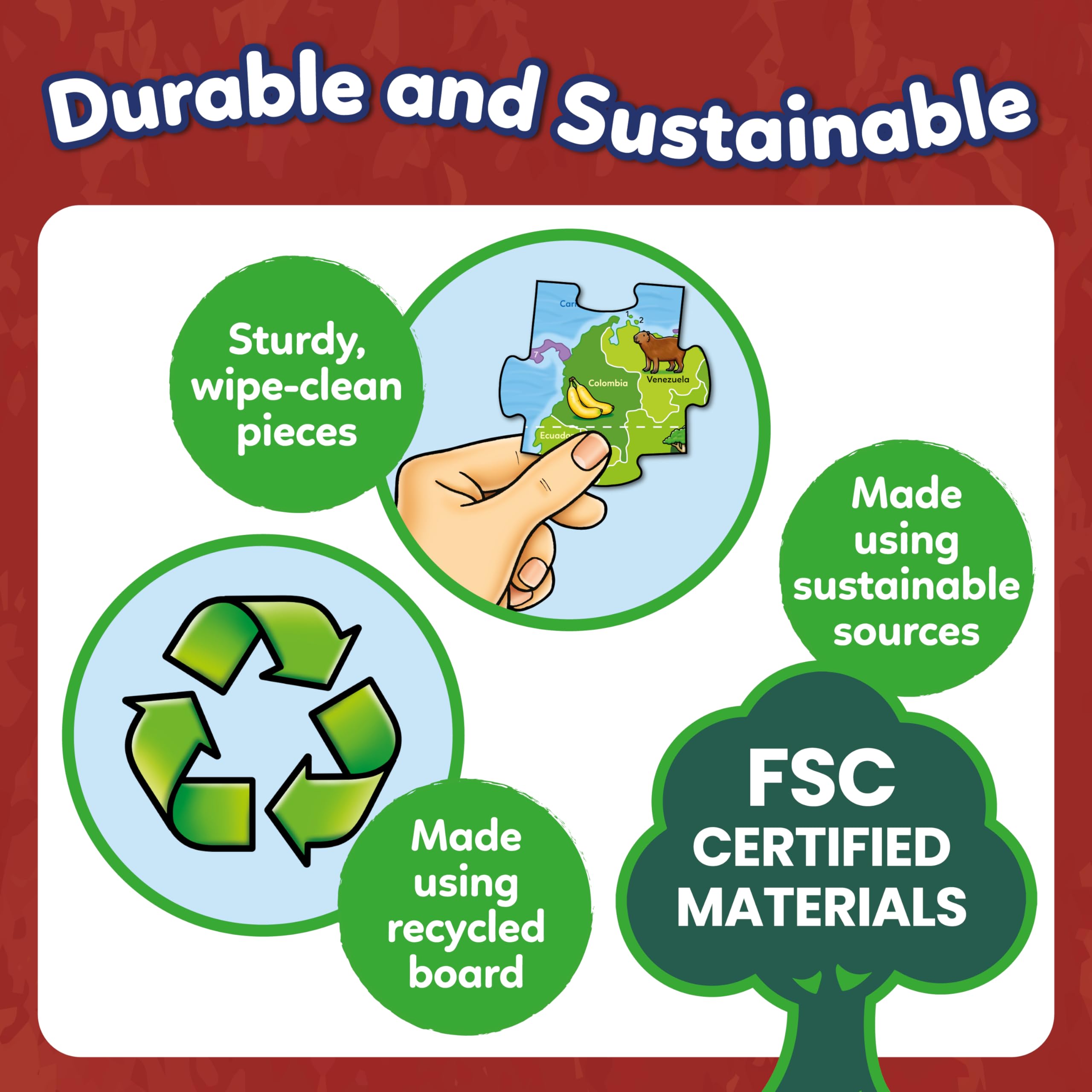 Orchard Toys Map of the World 150-Piece Jigsaw Puzzle with Giant Poster 12