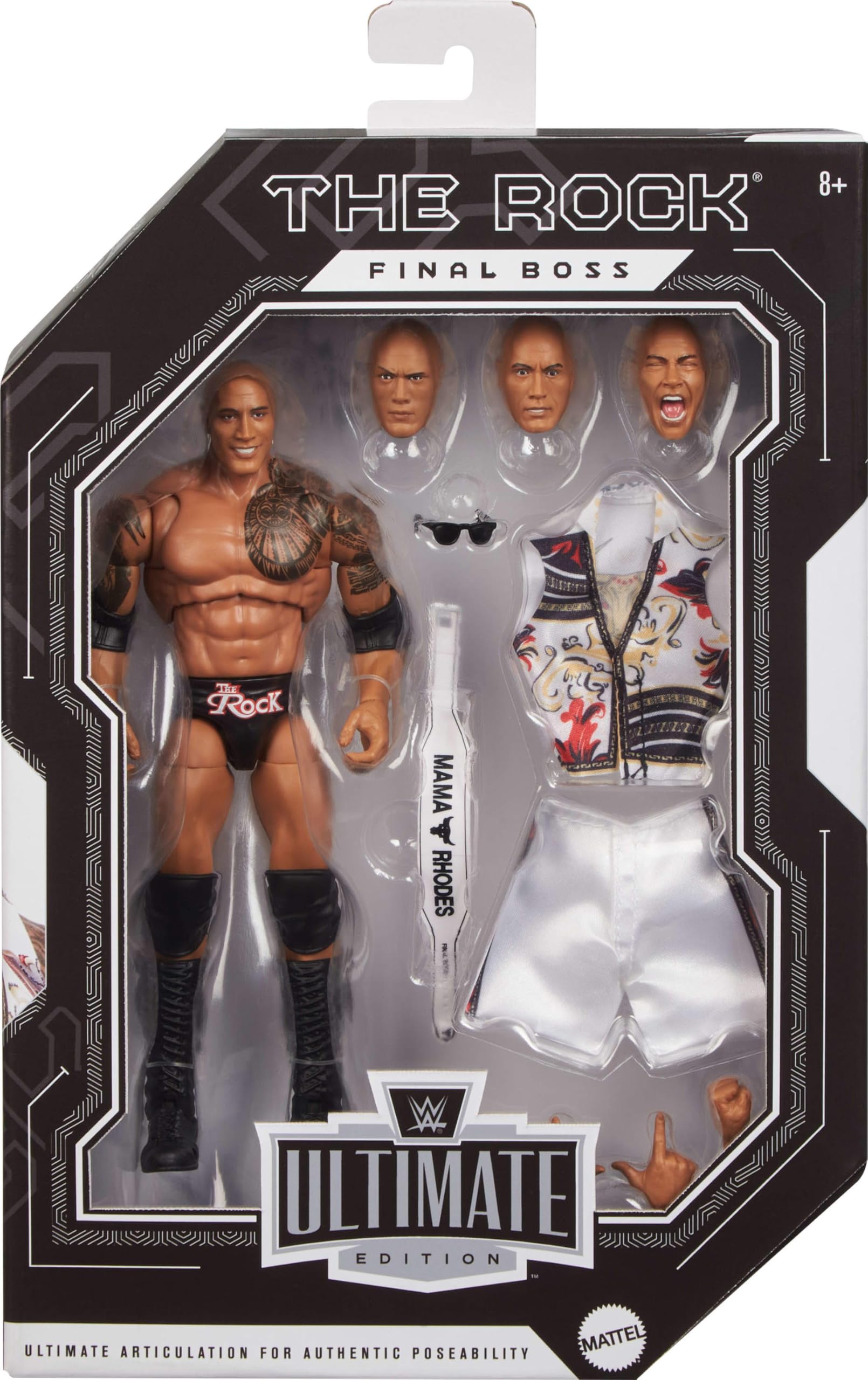 WWE Ultimate Edition The Rock Final Boss Action Figure with Accessories | 6-inch | Mattel 2
