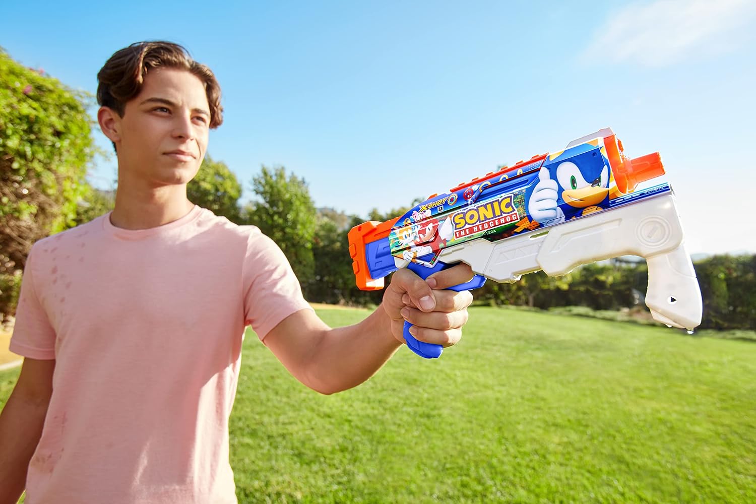 XShot Fast-Fill Skins Sonic The Hedgehog Hyperload Water Blaster - 500ml Capacity, 33ft Range 4